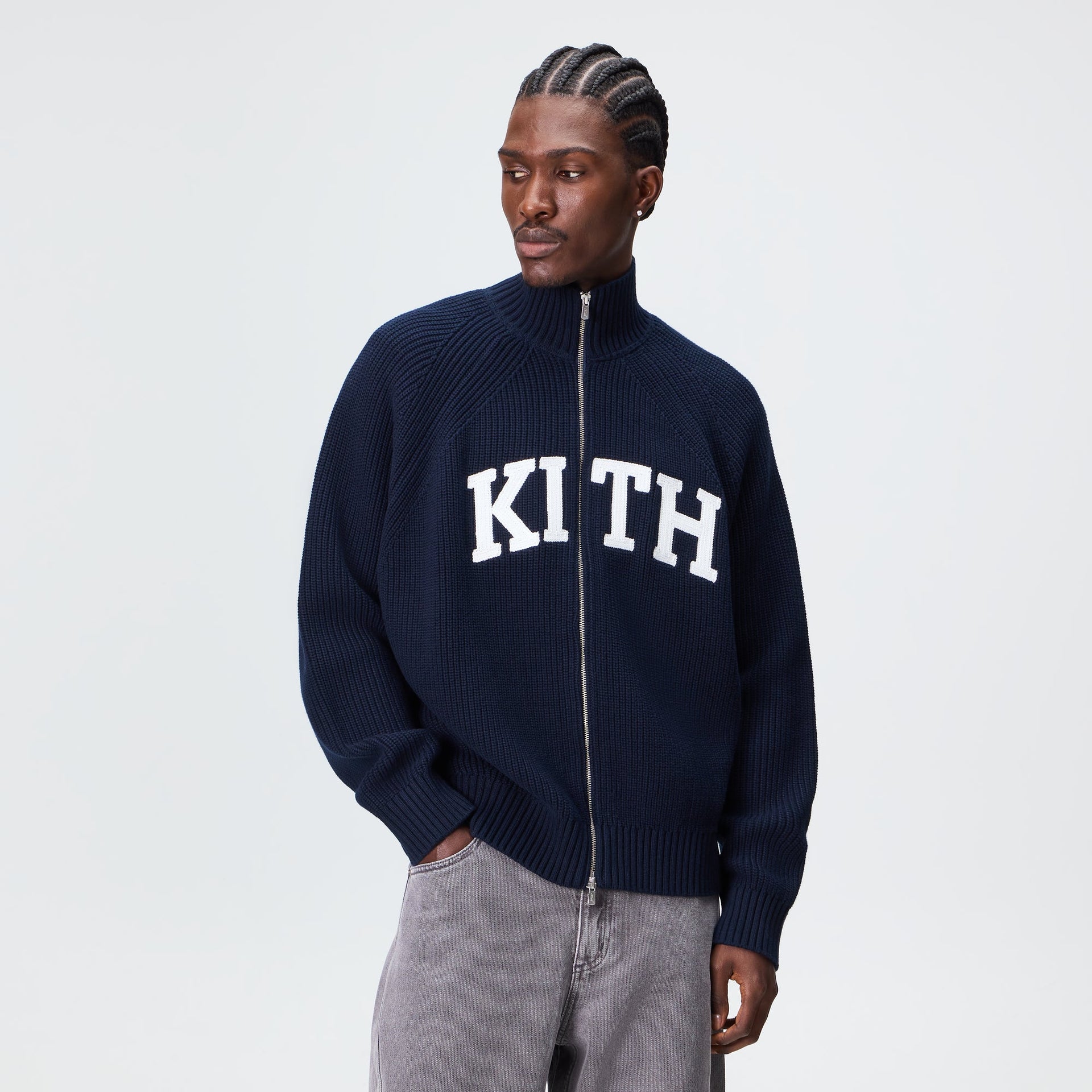 Kith Eric Zip Up Sweatshirt - Nocturnal