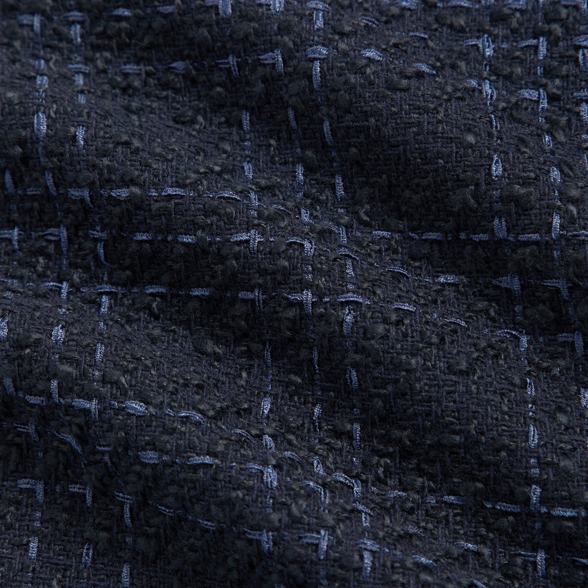 &Kin Tweed Boxy Collared Overshirt - Nocturnal