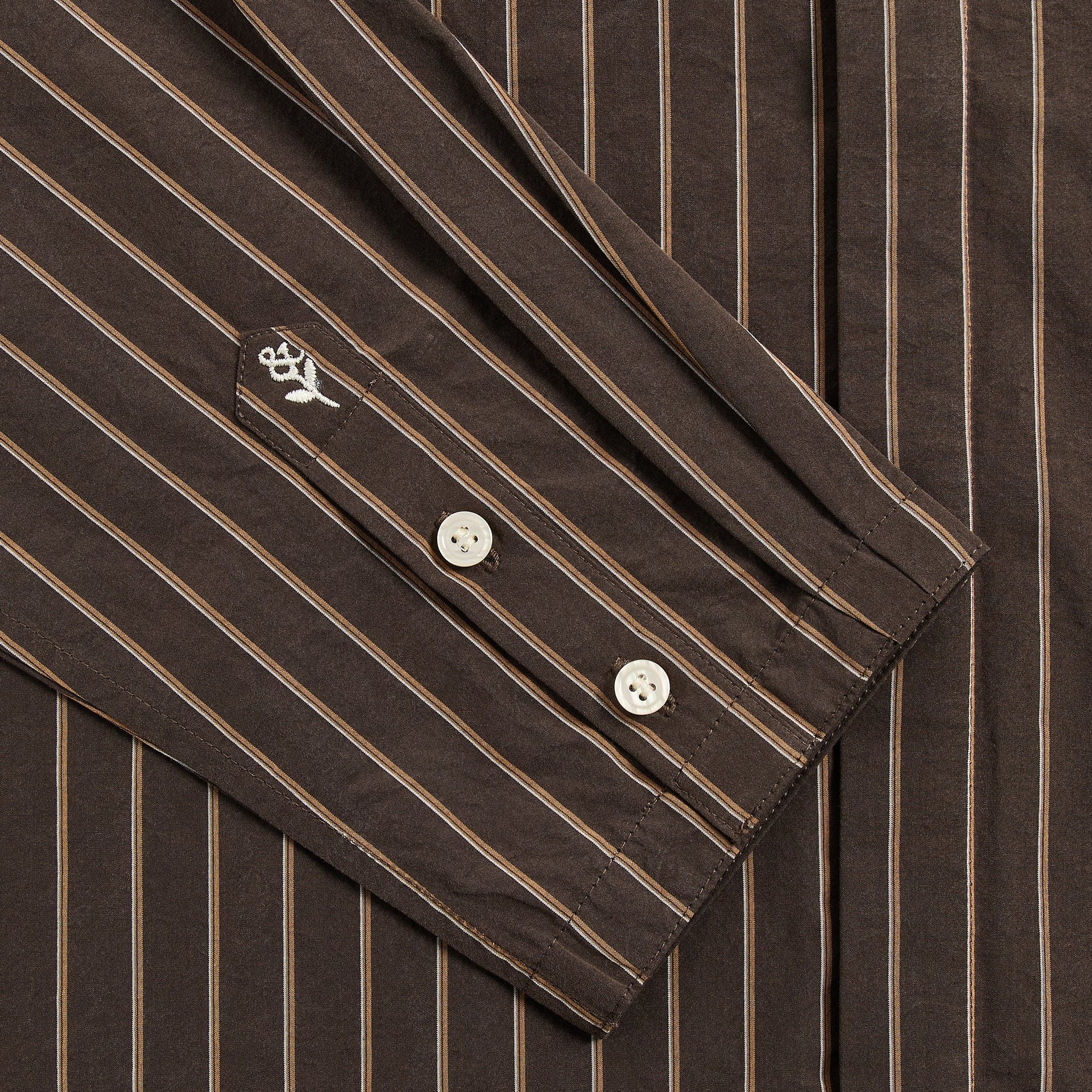 &Kin Striped Poplin Nico Shirt - Derby