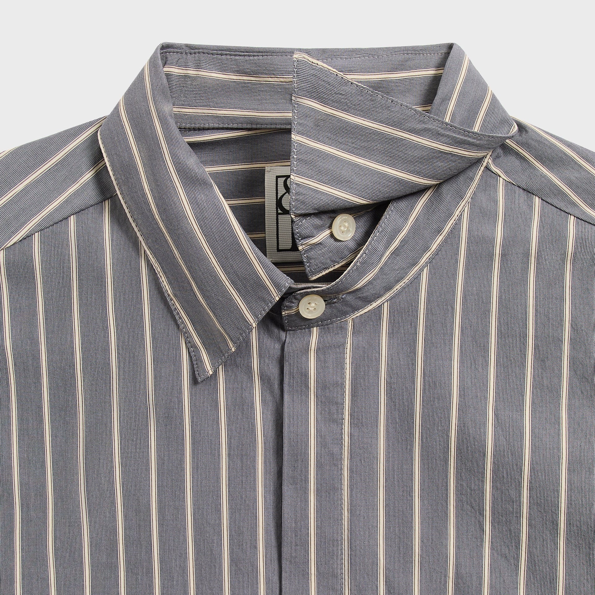 &Kin Striped Poplin Nico Shirt - Chasm