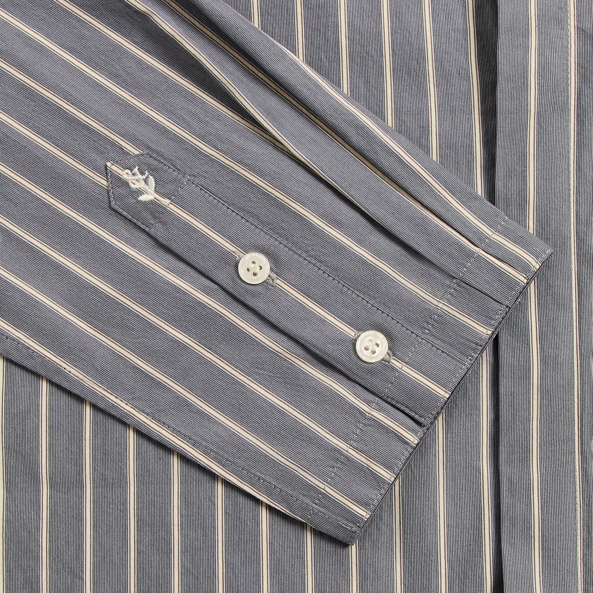&Kin Striped Poplin Nico Shirt - Chasm