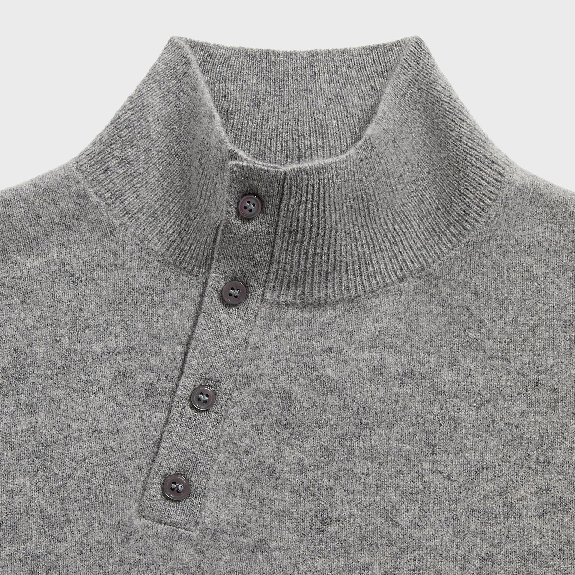 &Kin Cashmere Cyrus Turtleneck - Mid Heather Grey
