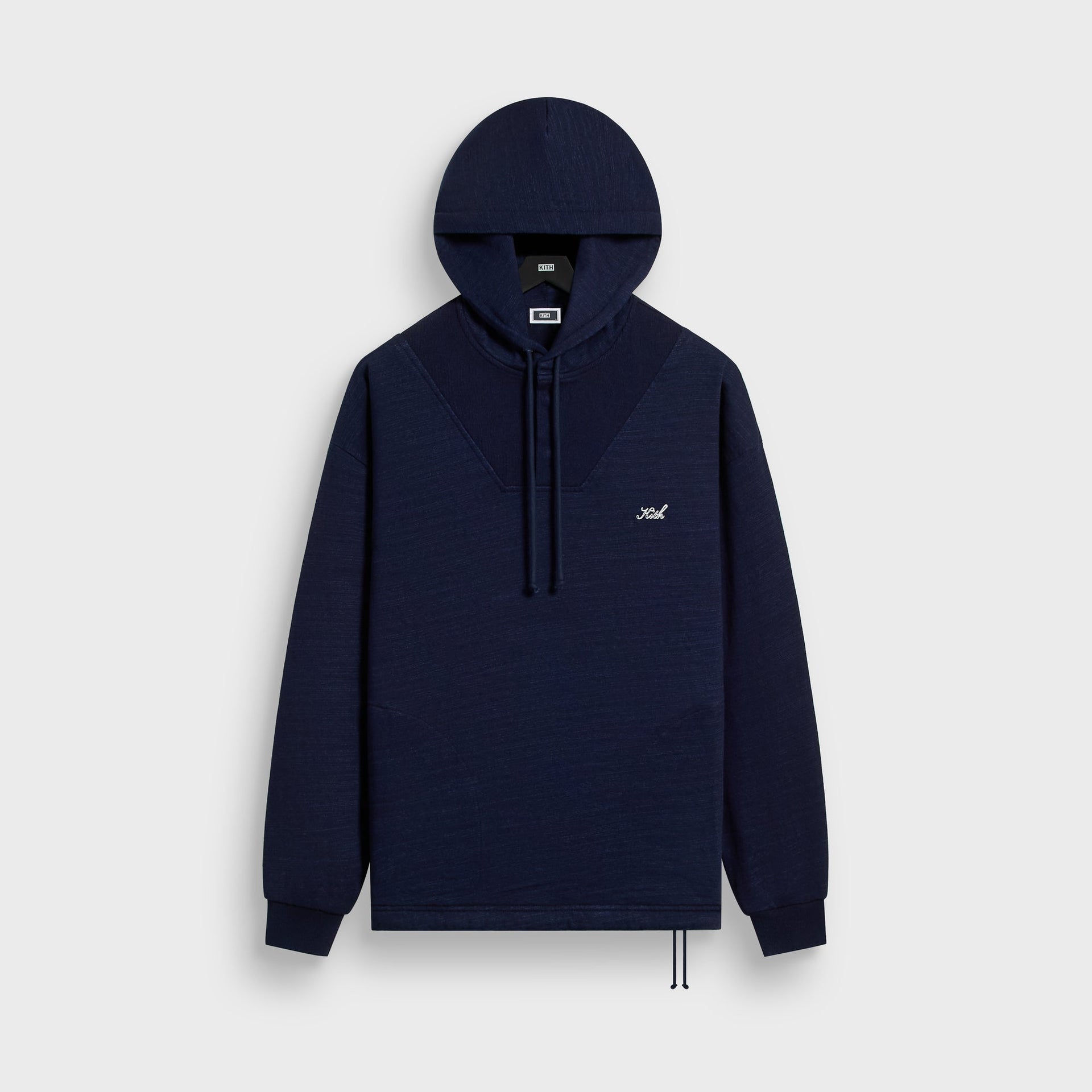 Kith Indigo Fleece Cropped Camden Hoodie - Raw Indigo