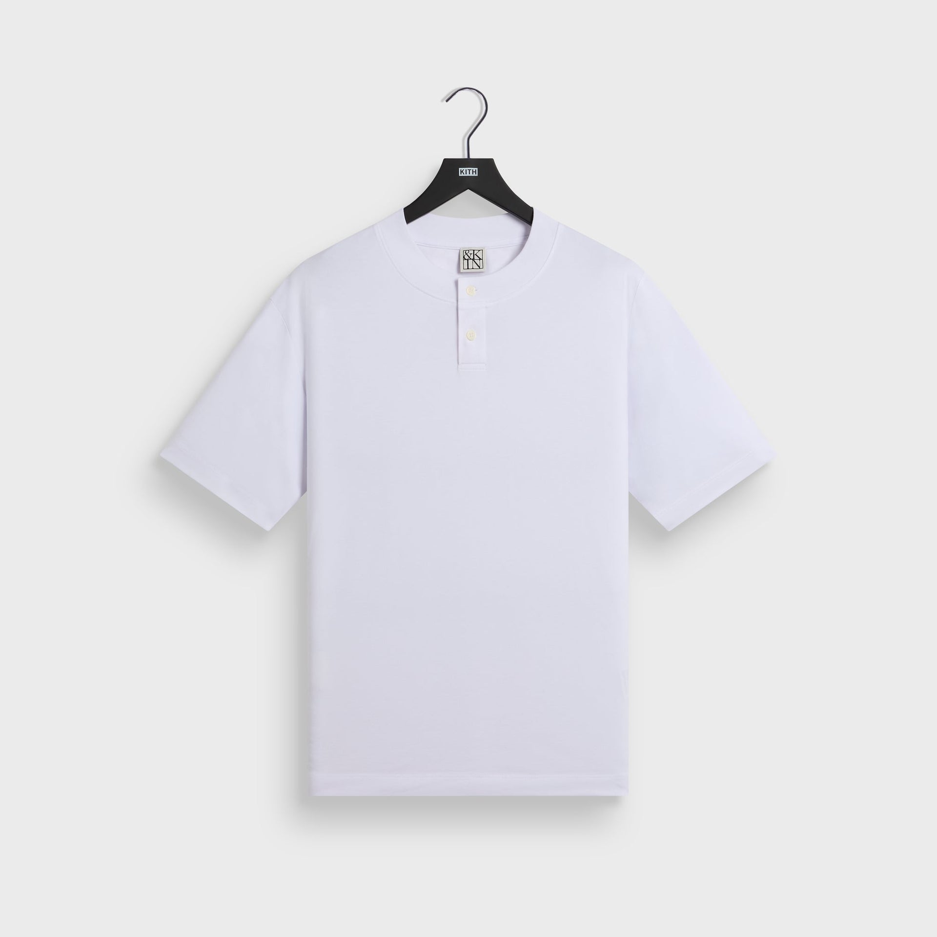 &Kin Albie Henley Tee - White