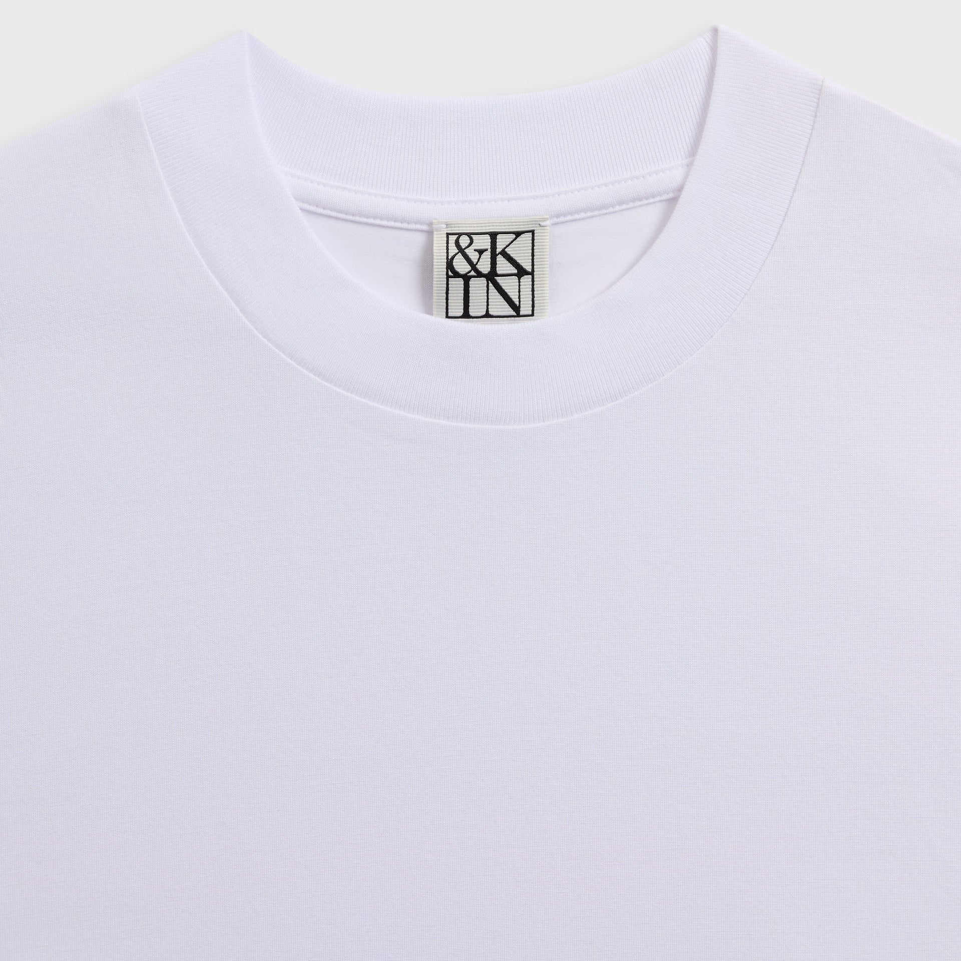 &Kin Mock Neck Albie Tee - White