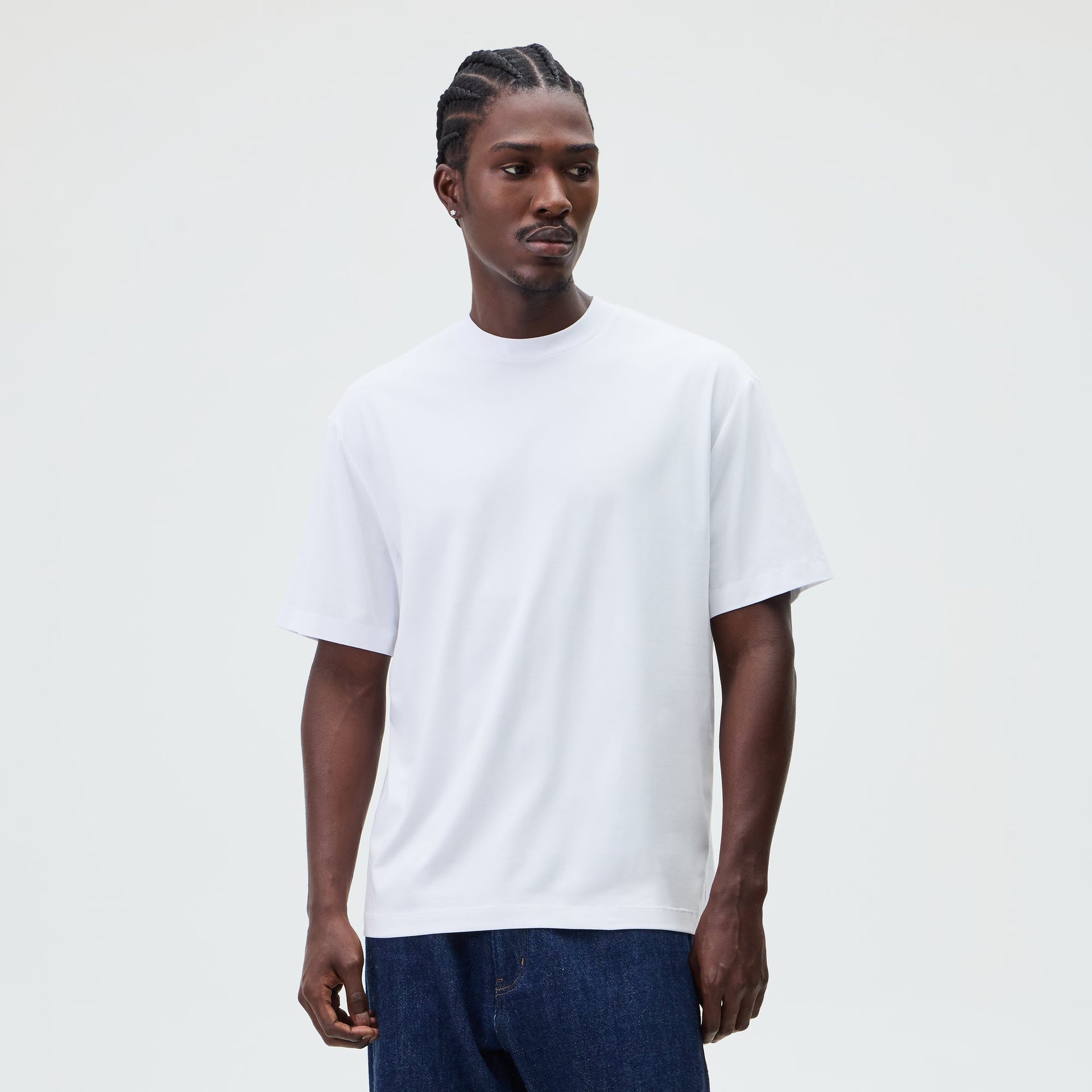 &Kin Mock Neck Albie Tee - White - PH
