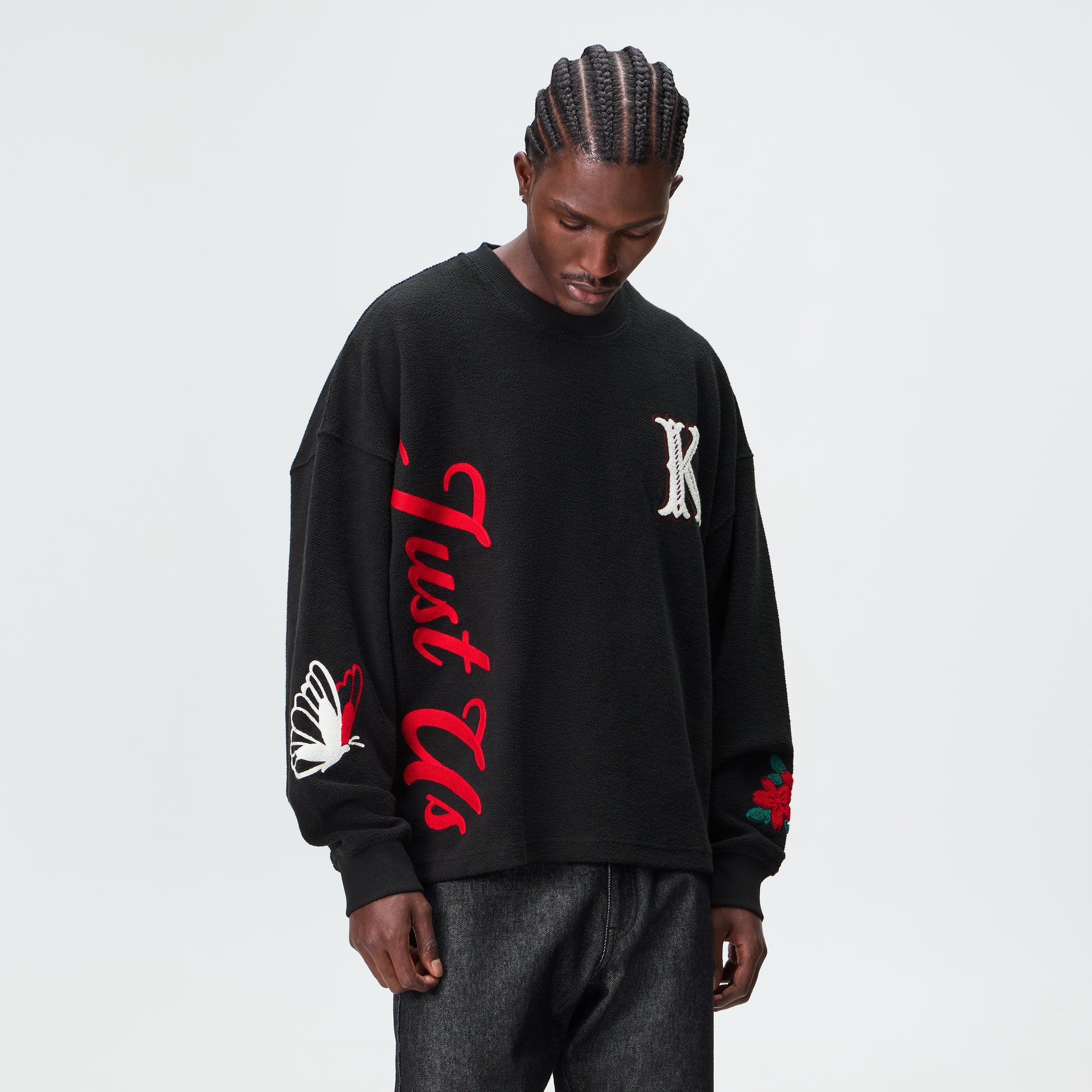 Kith Varsity Lawson Crewneck - Black – Kith Europe