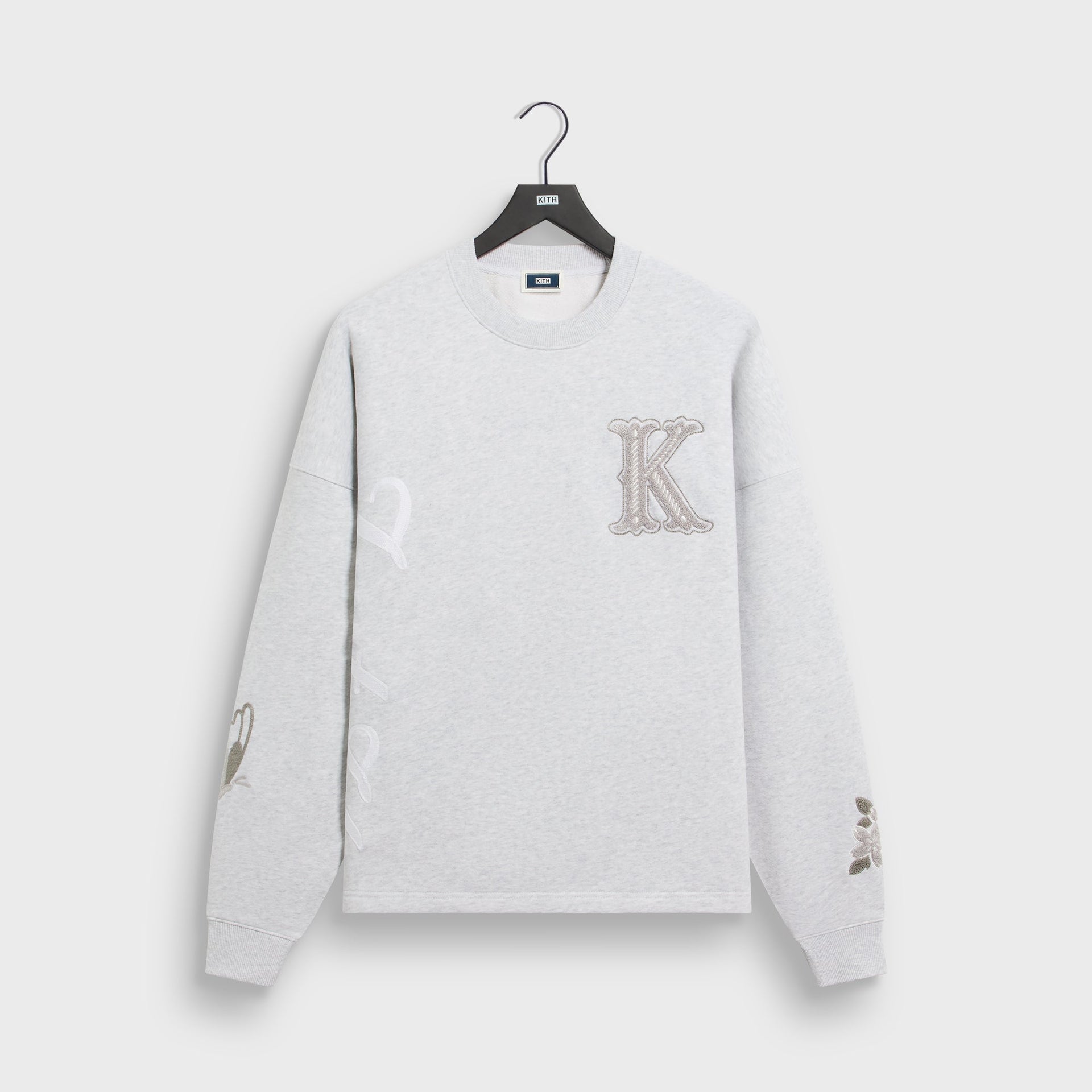 Kith Varsity Lawson Crewneck - Light Heather Grey