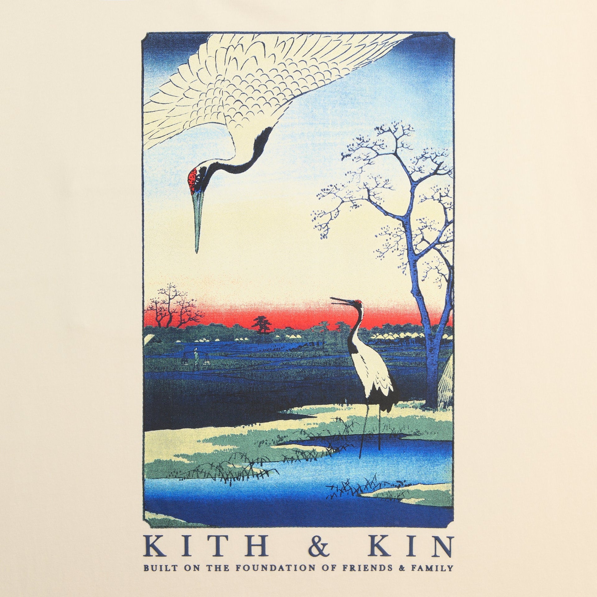 Kith Crane Horizon Long Sleeve Pocket Tee - Sandrift