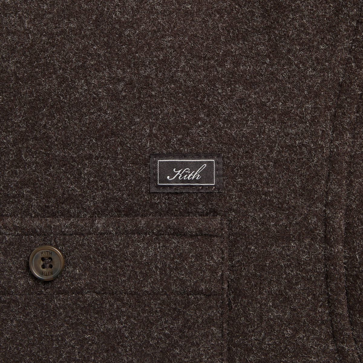 Kith Felted Jersey Tomas Buttondown Shirt - Kindling