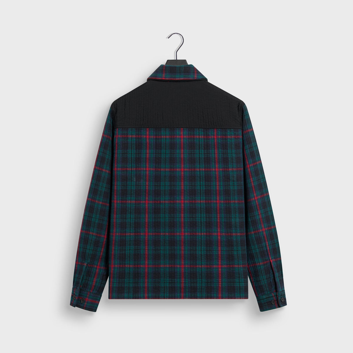 Kith Quilted Flannel Boxy Collared Overshirt - Black