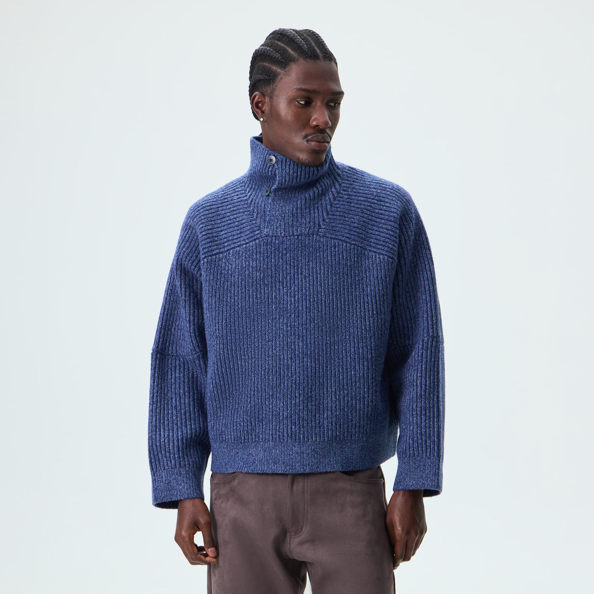Kith Echo Turtleneck Sweater - Rugged Blue