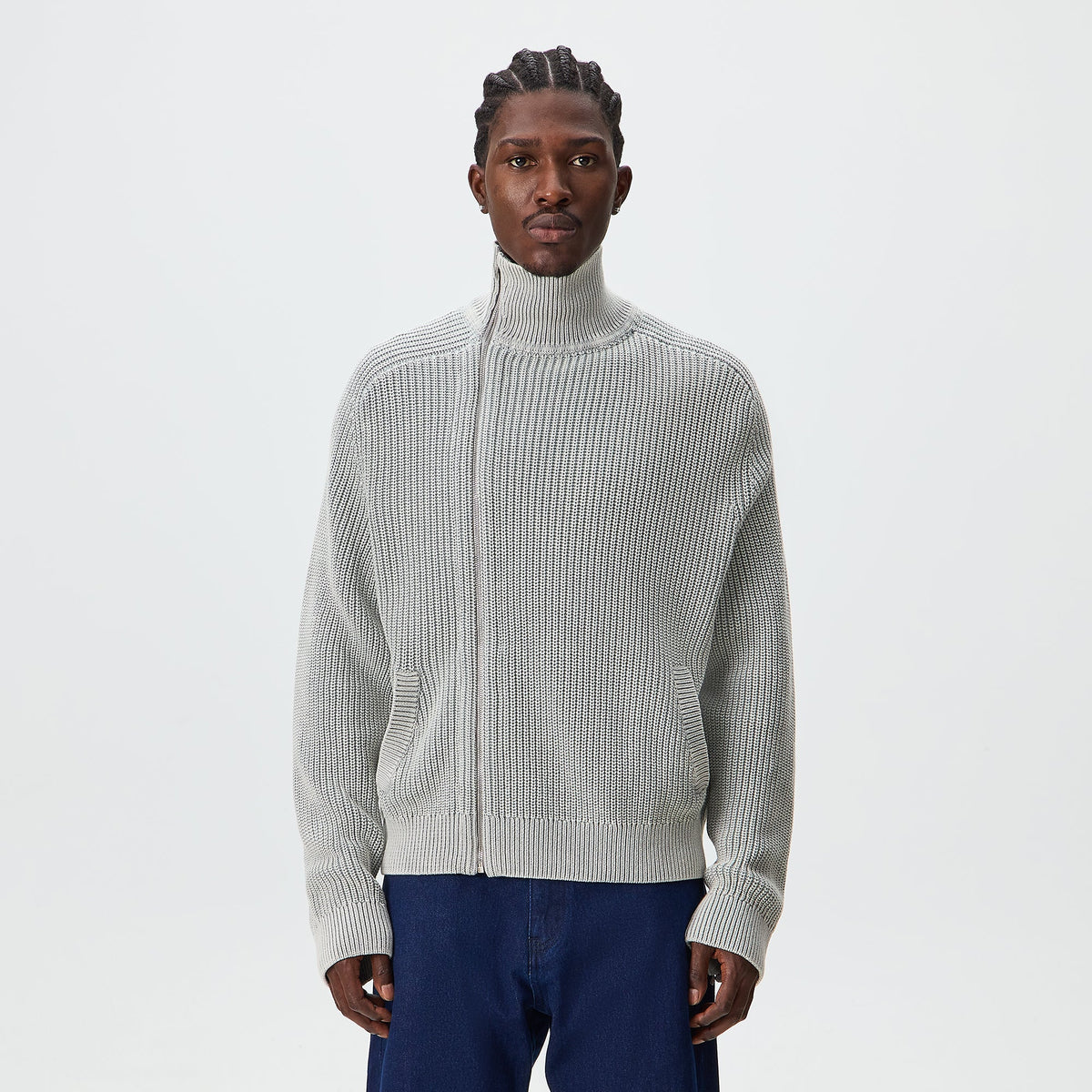 Kith Marlon Full Zip Sweater - Mist
