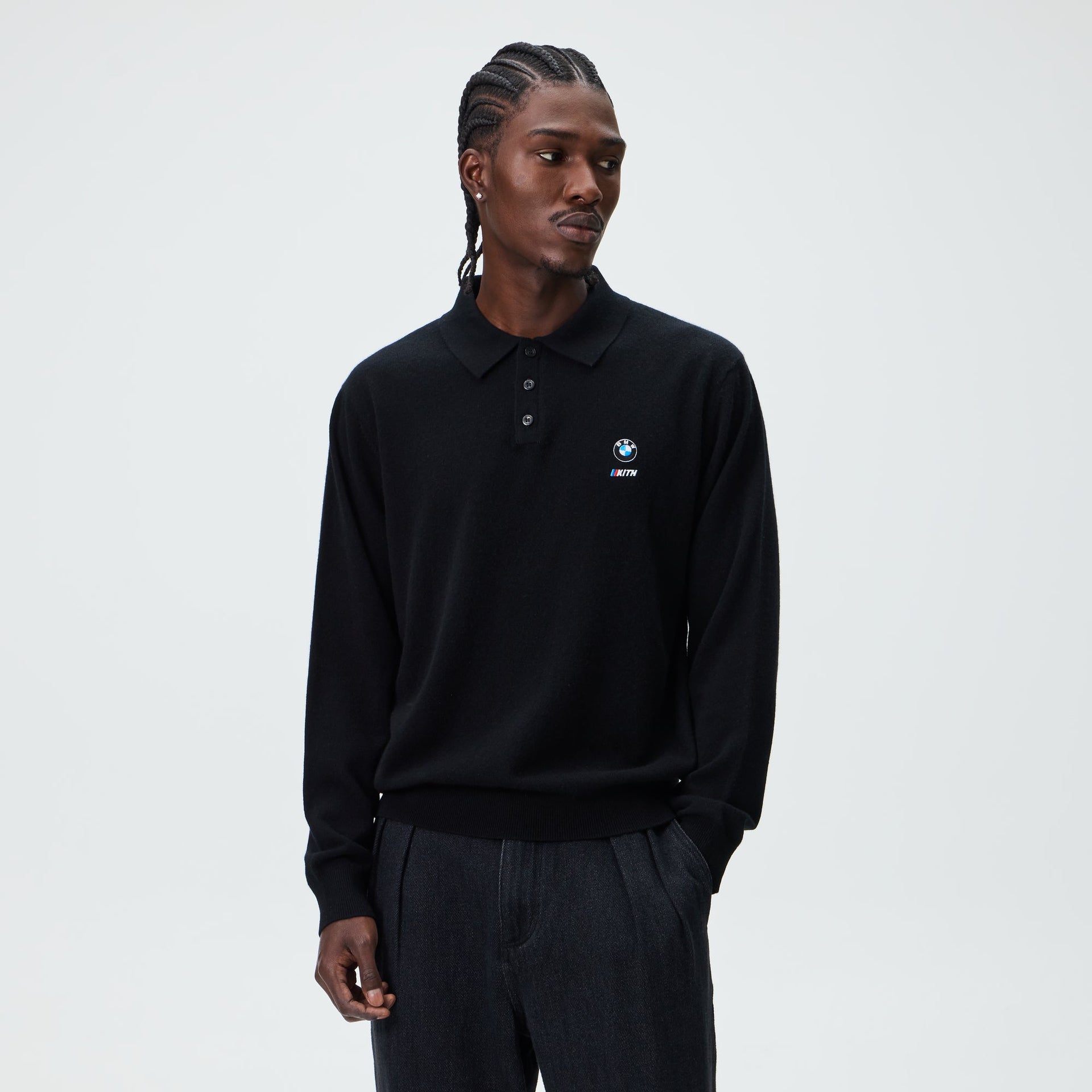 Kith for BMW Long Sleeve Tilden Pullover - Black
