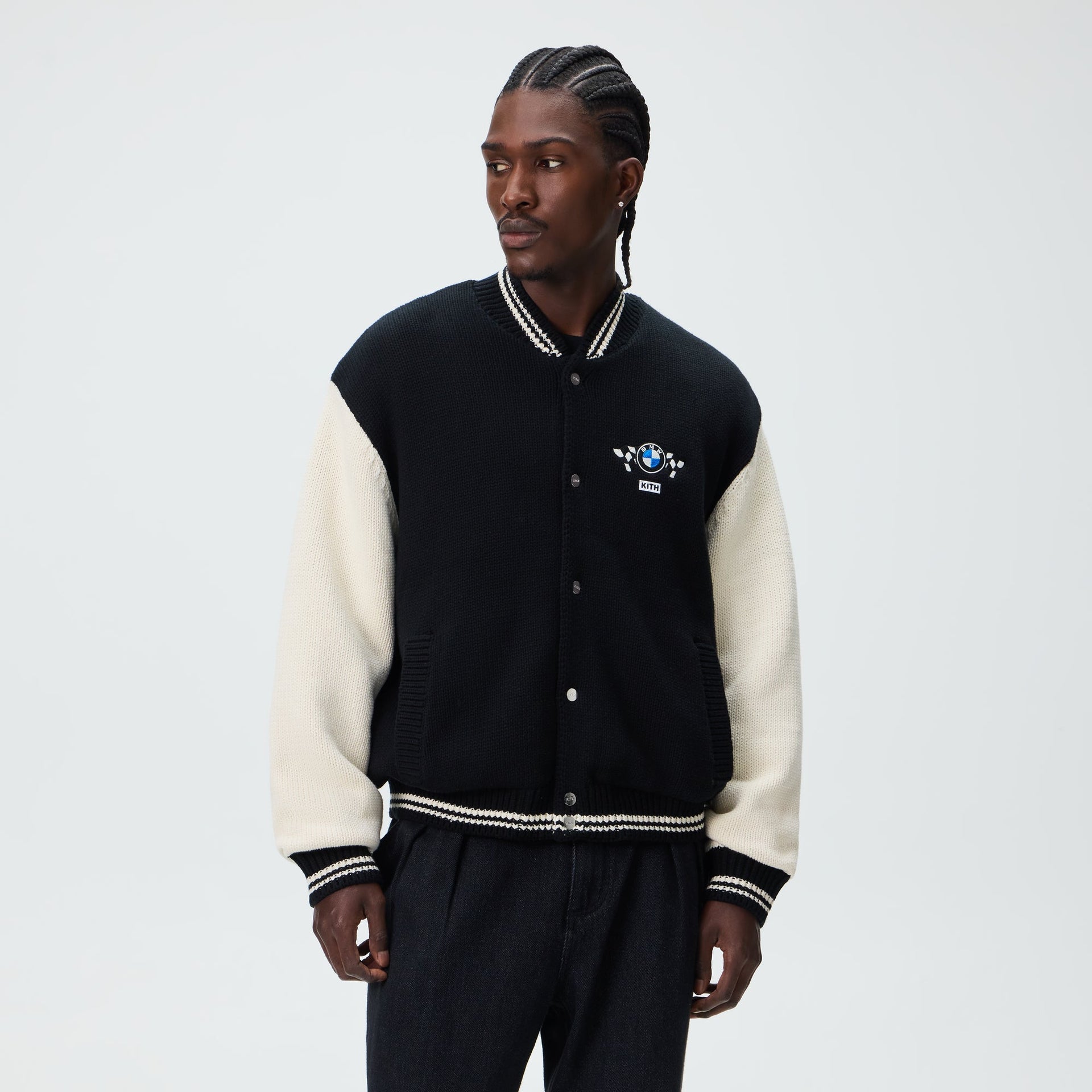Kith for BMW Porter Knit Varsity Jacket - Black - PH