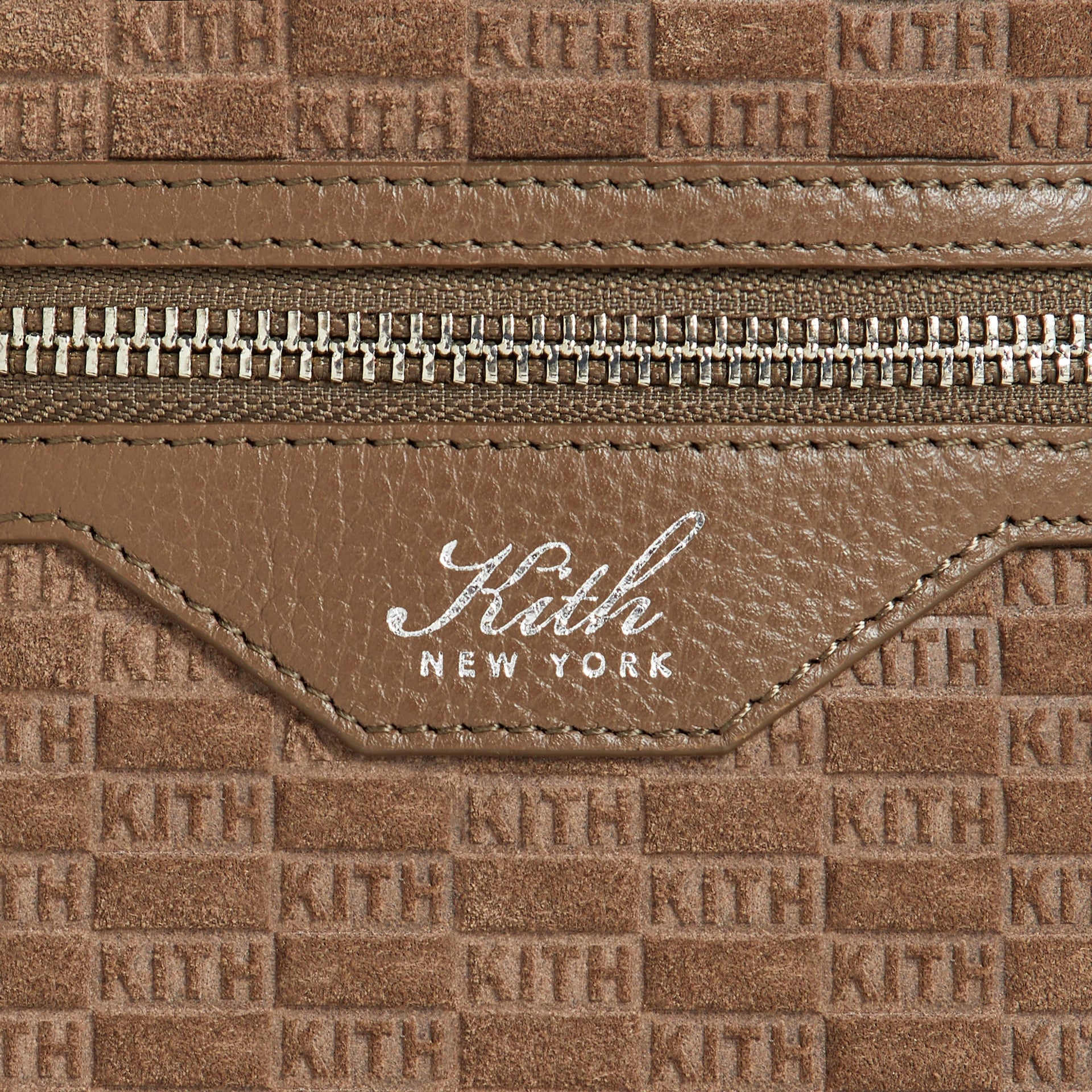 Kith Monogram Suede Drawstring Pouch - Java