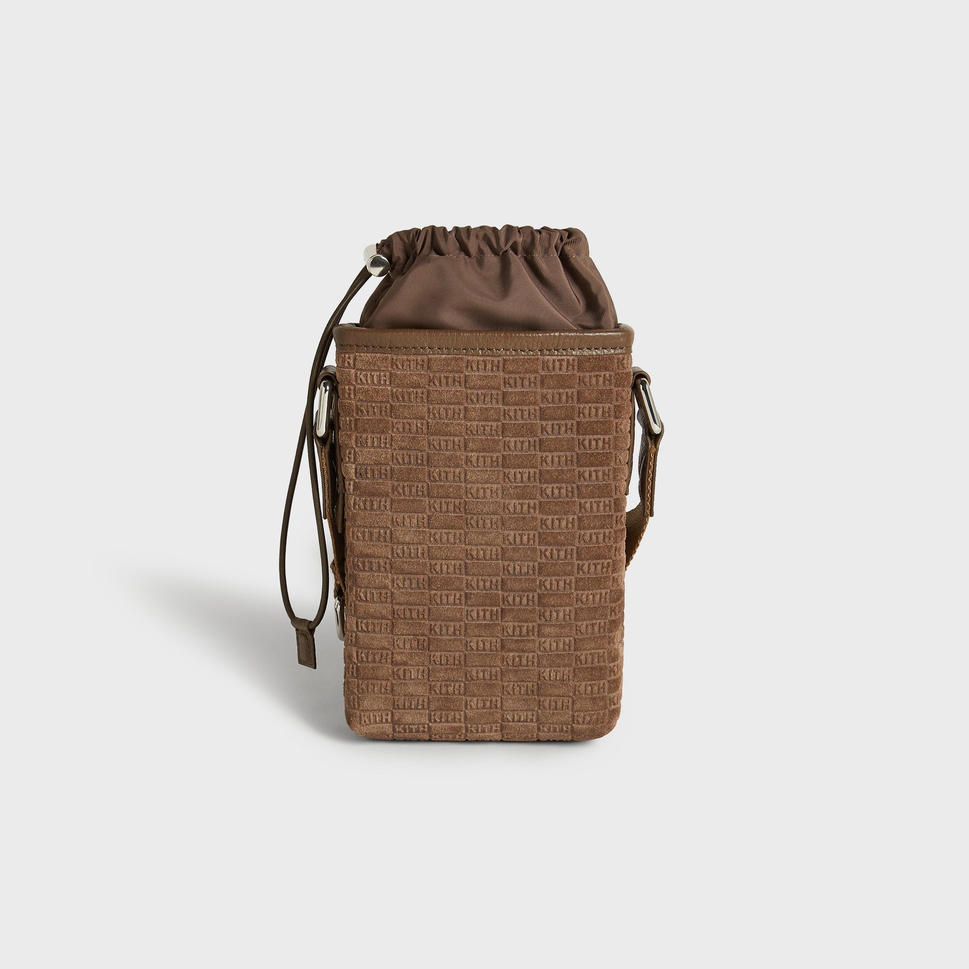 Kith Monogram Suede Drawstring Pouch - Java