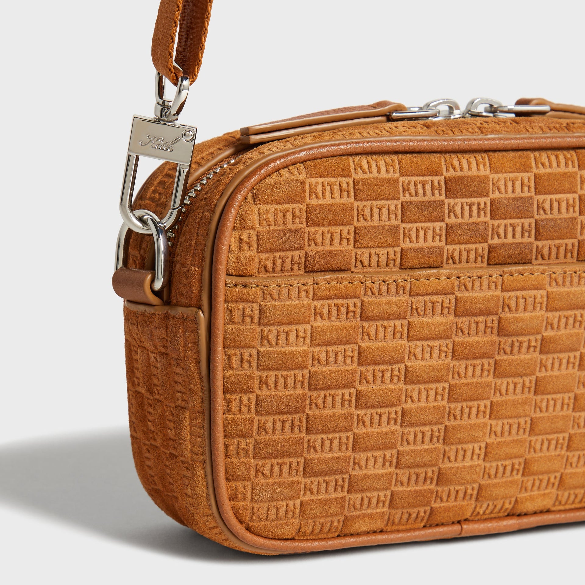 Kith Monogram Suede Crosswalk K20 Bag - Argil