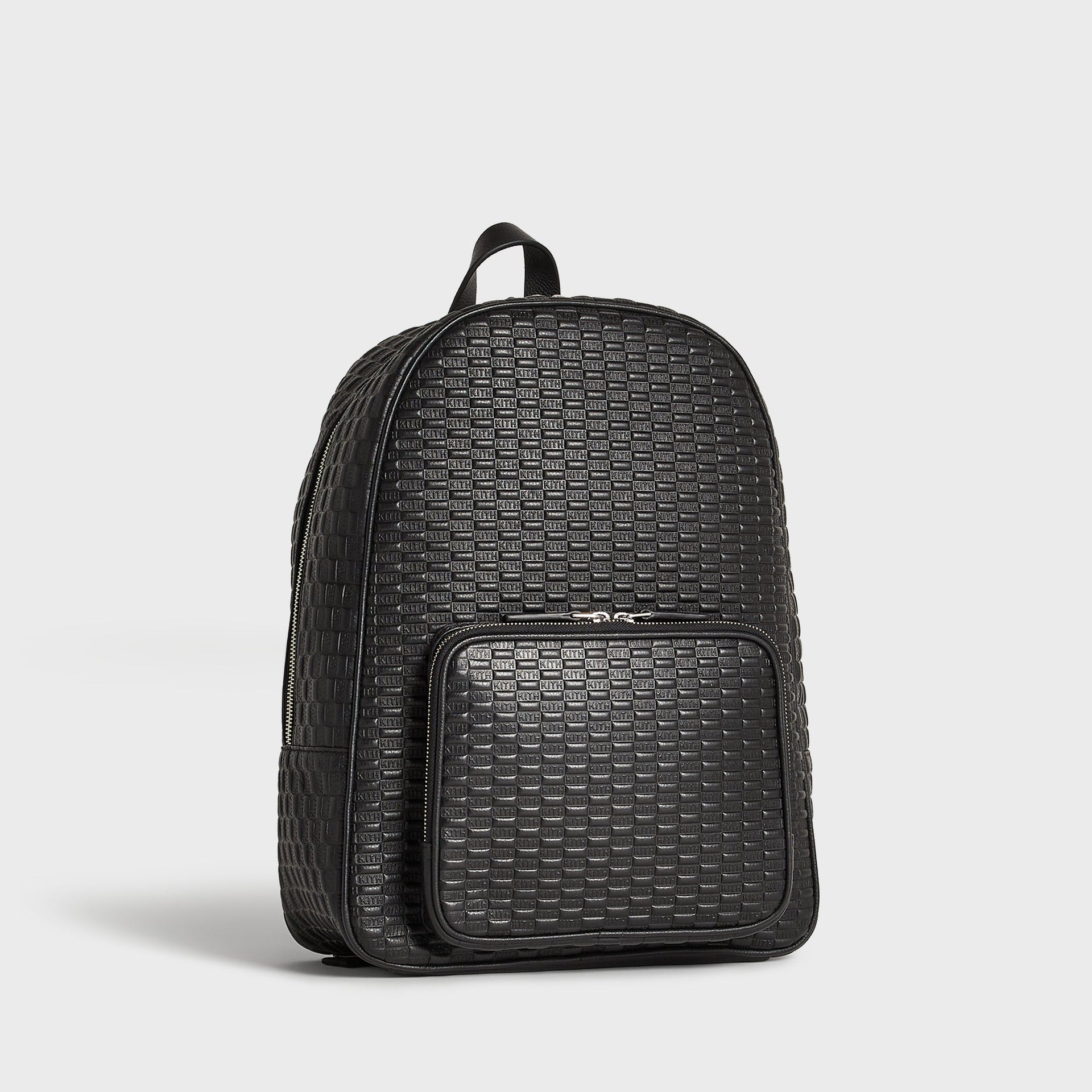 Kith Monogram Tumbled Leather Backpack - Black - PH