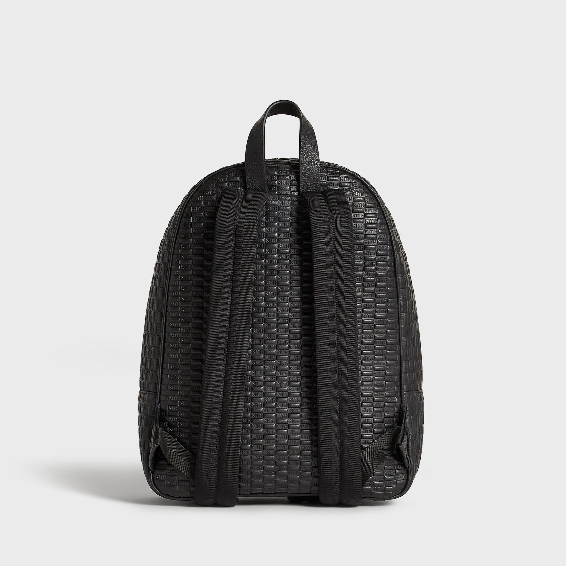 Kith Monogram Tumbled Leather Backpack - Black