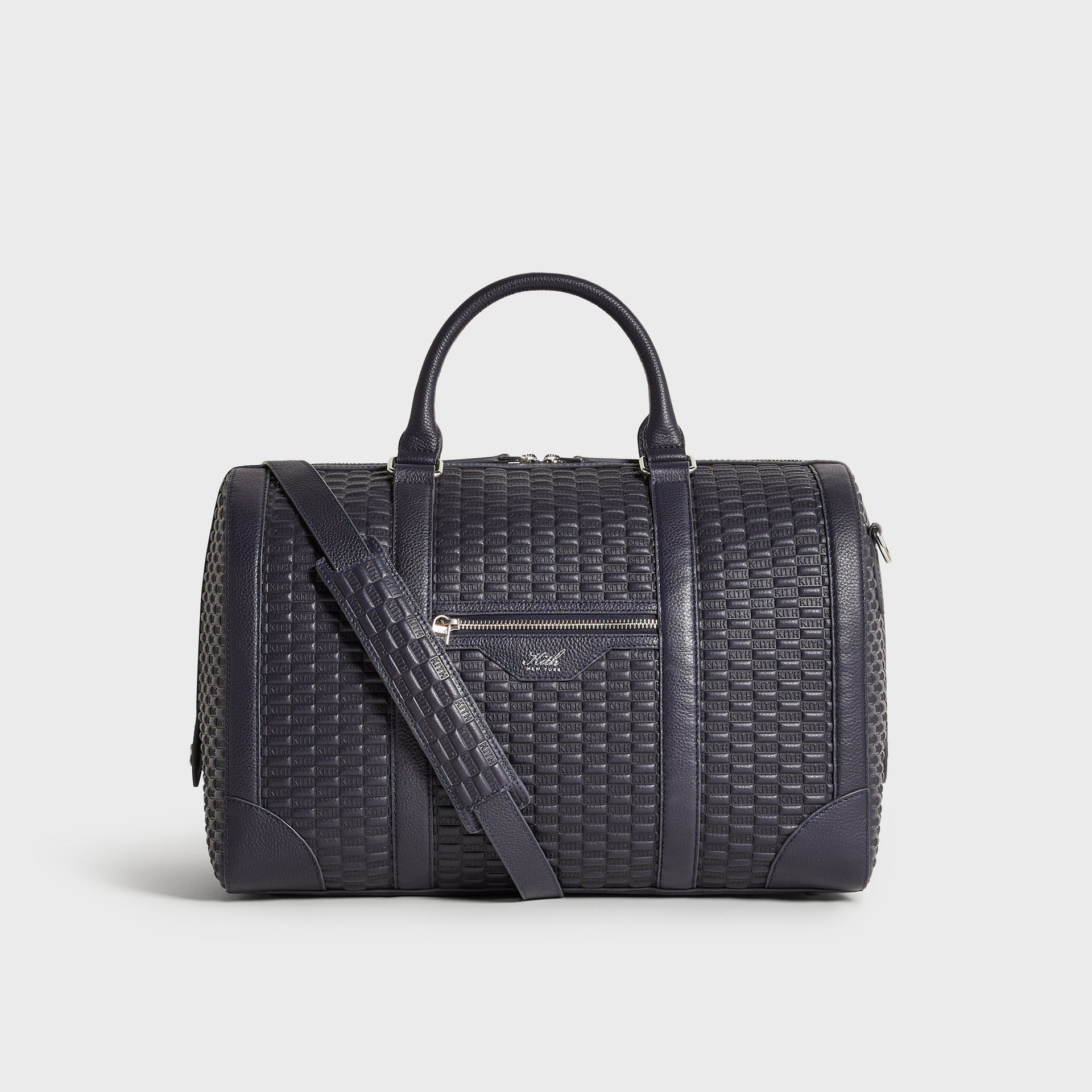 Kith Monogram Tumbled Leather Traveler K40 Duffle Bag - Ink - PH