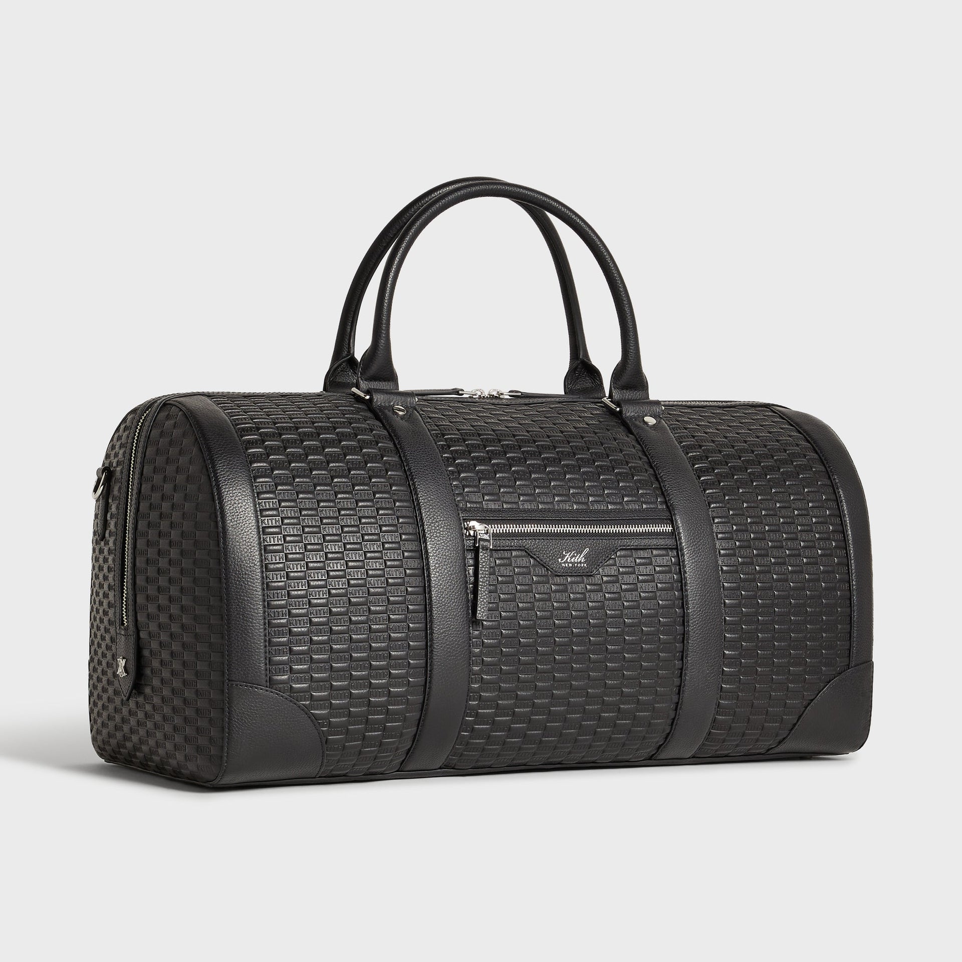 Kith Monogram Tumbled Leather Traveler K55 Duffle Bag - Black