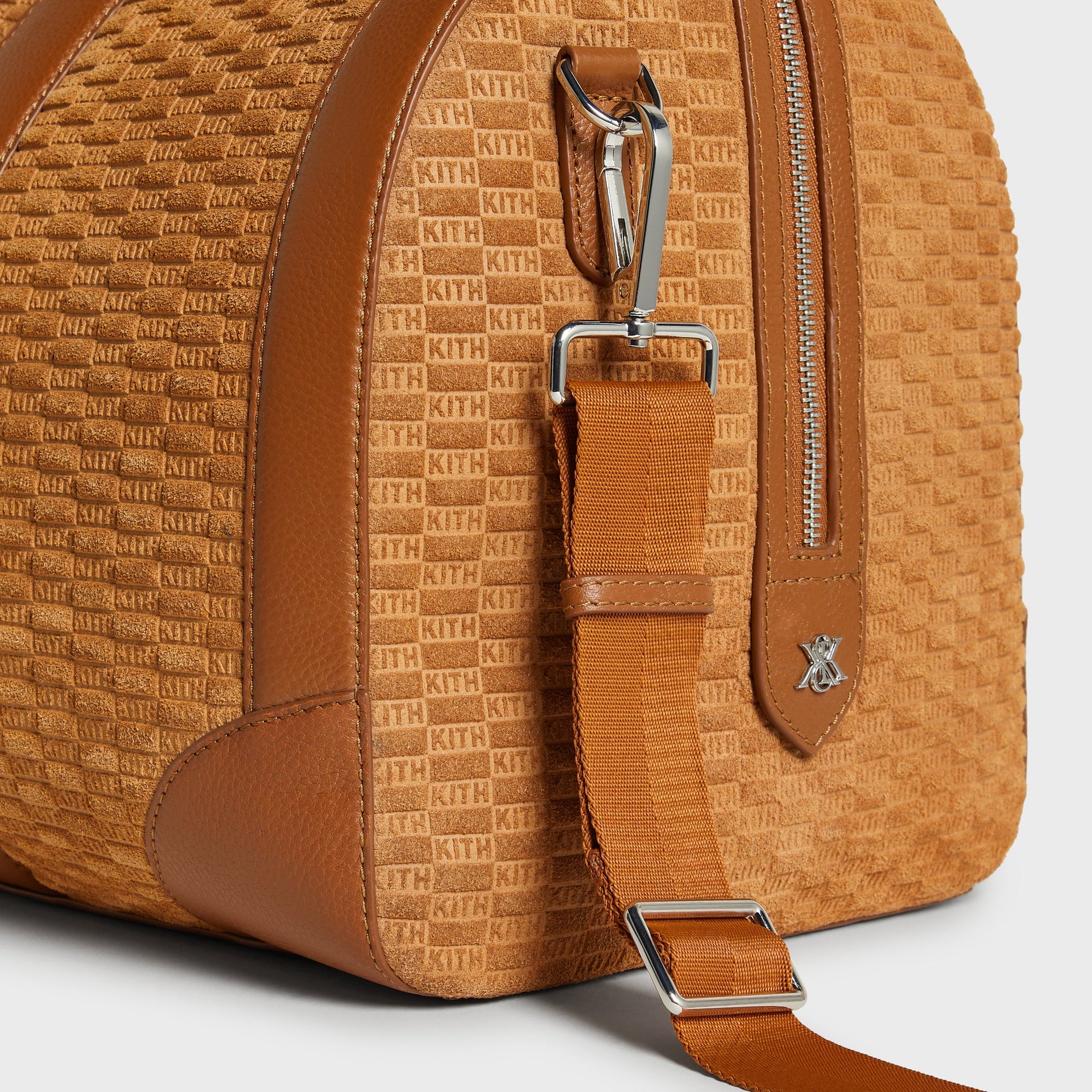 Kith Monogram Suede Traveler K55 Duffle Bag - Argil