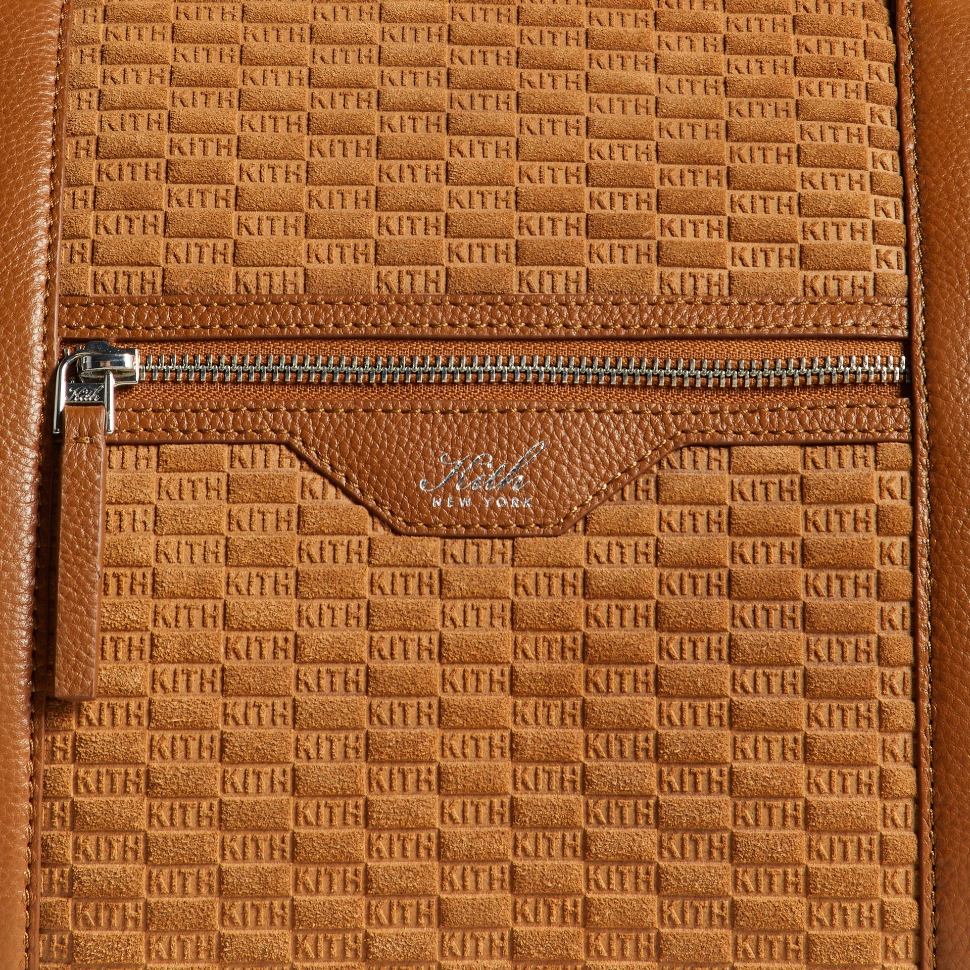 Kith Monogram Suede Traveler K55 Duffle Bag - Argil