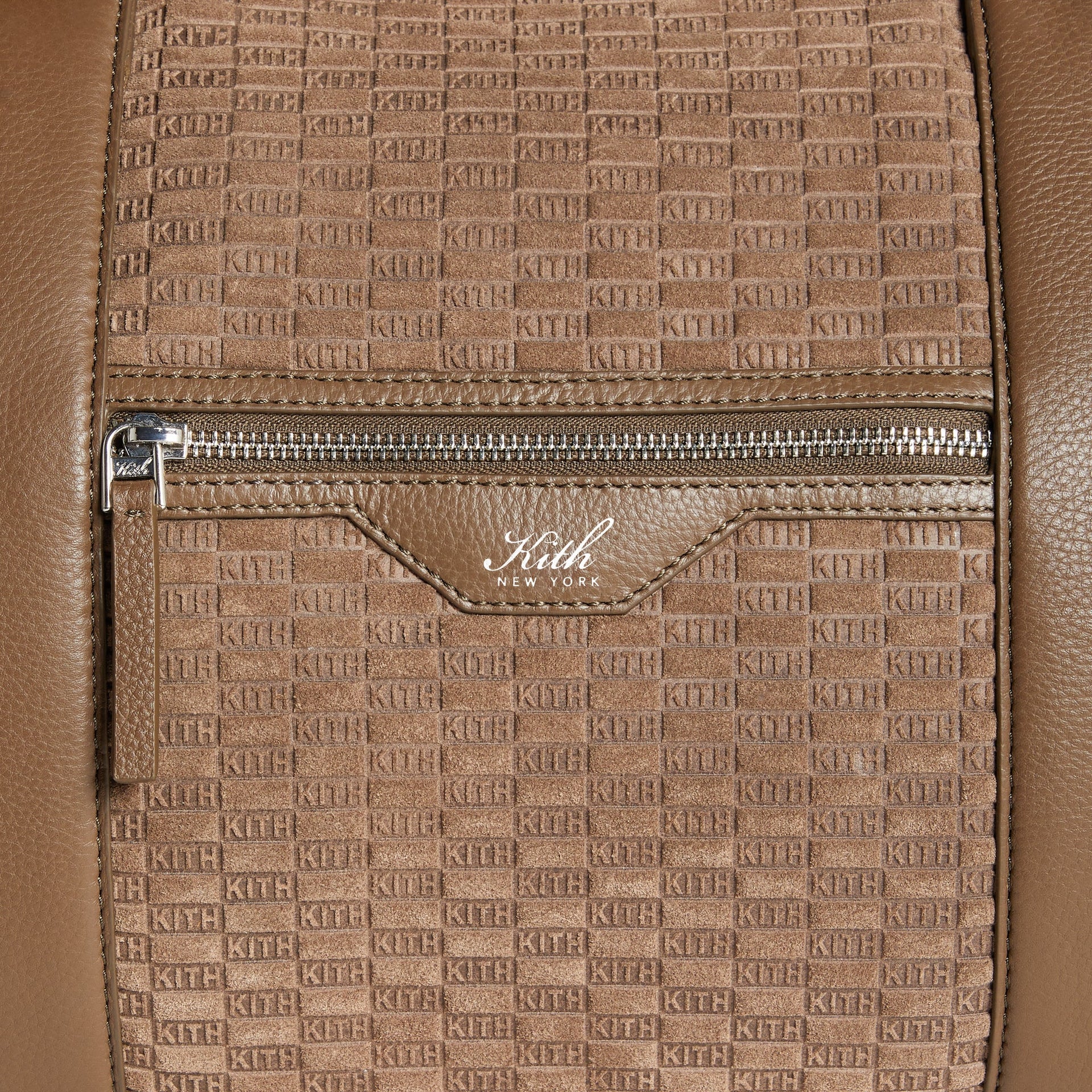 Kith Monogram Suede Traveler K55 Duffle Bag - Java