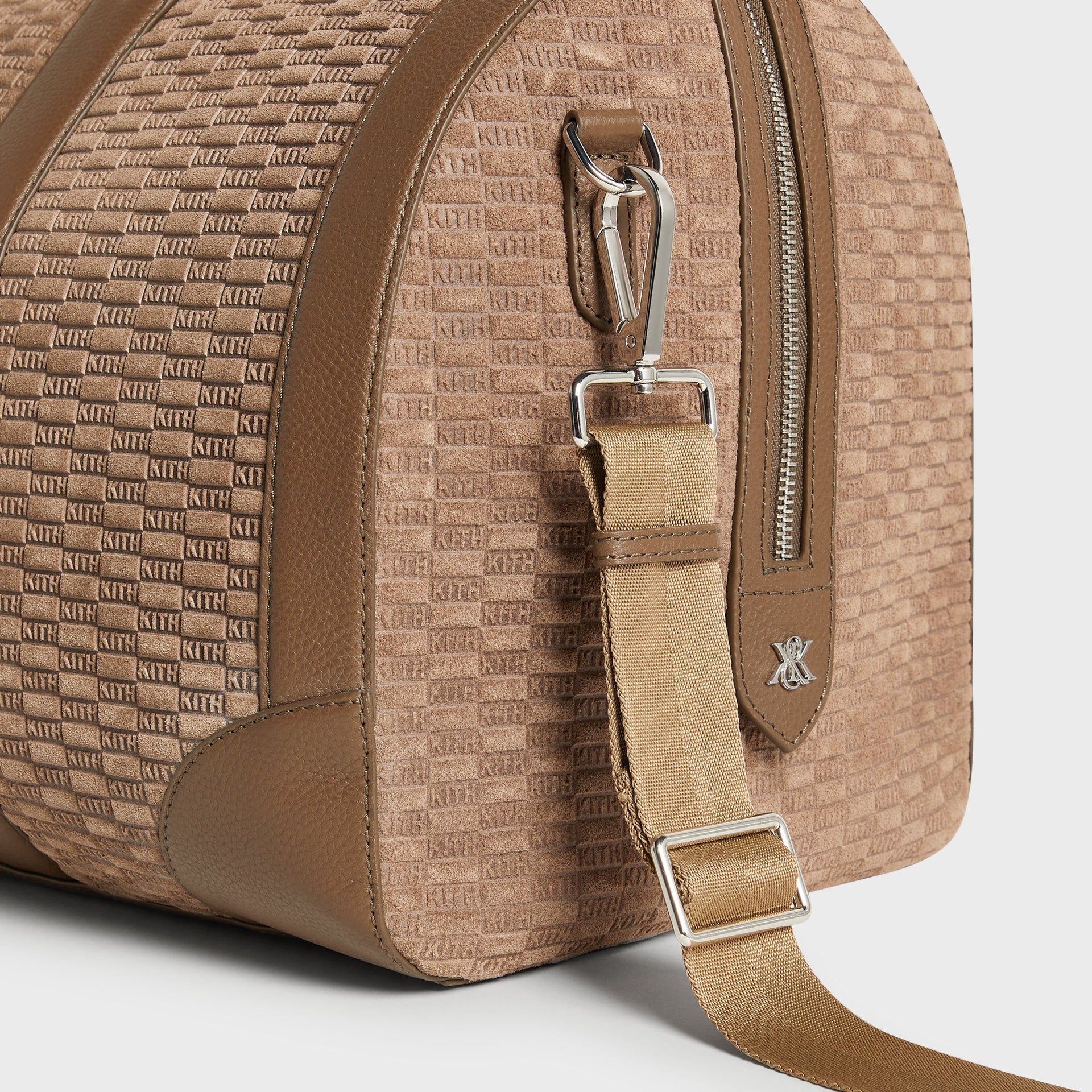 Kith Monogram Suede Traveler K55 Duffle Bag - Java