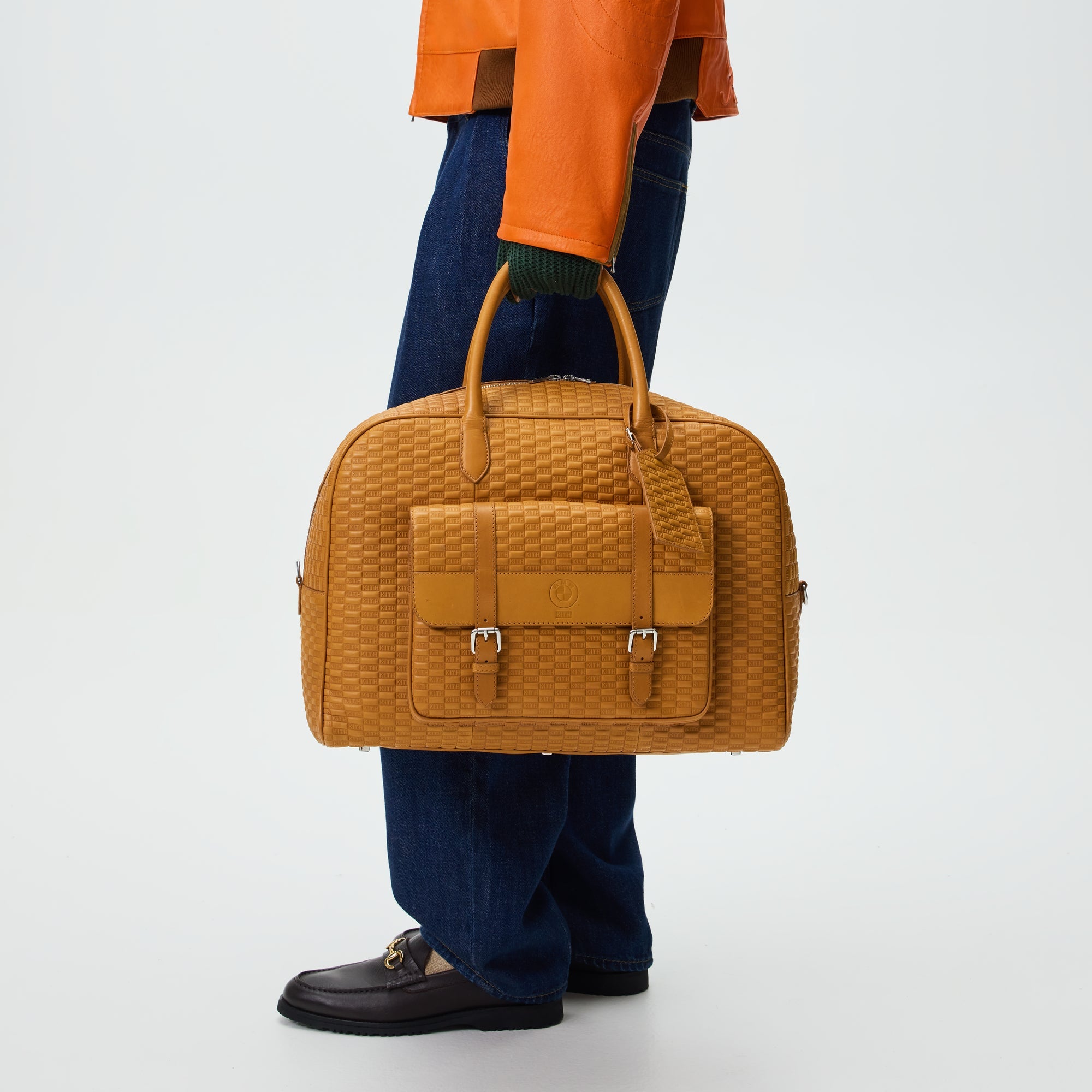 Kith for BMW Leather Overnight Bag - Camel – Kith Europe