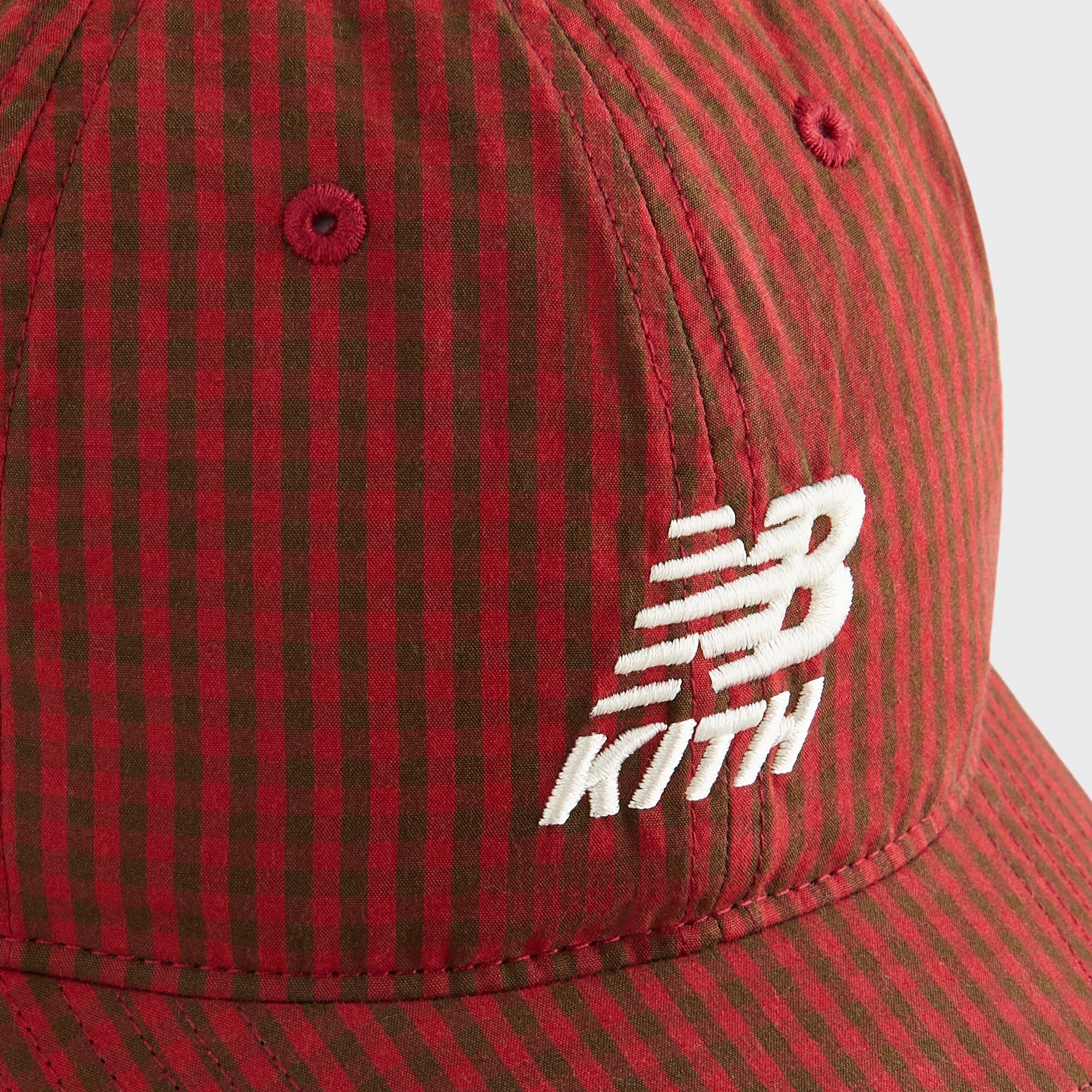 Kith & '47 for New Balance Classic Gingham Poplin Franchise LS Cap - Biking Red - PH