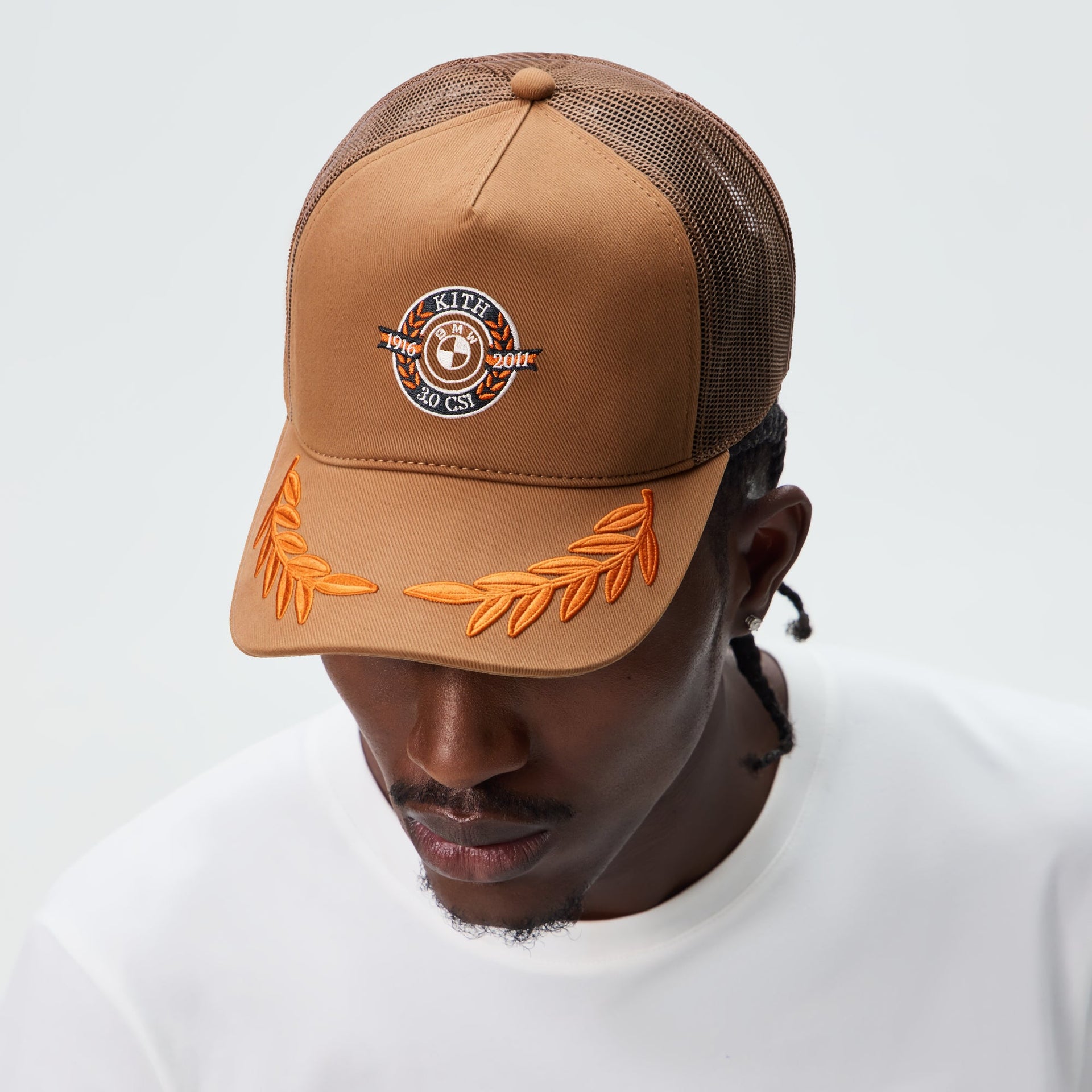 Kith for BMW Podium Brushed Twill Relaxed Trucker Cap - Desert