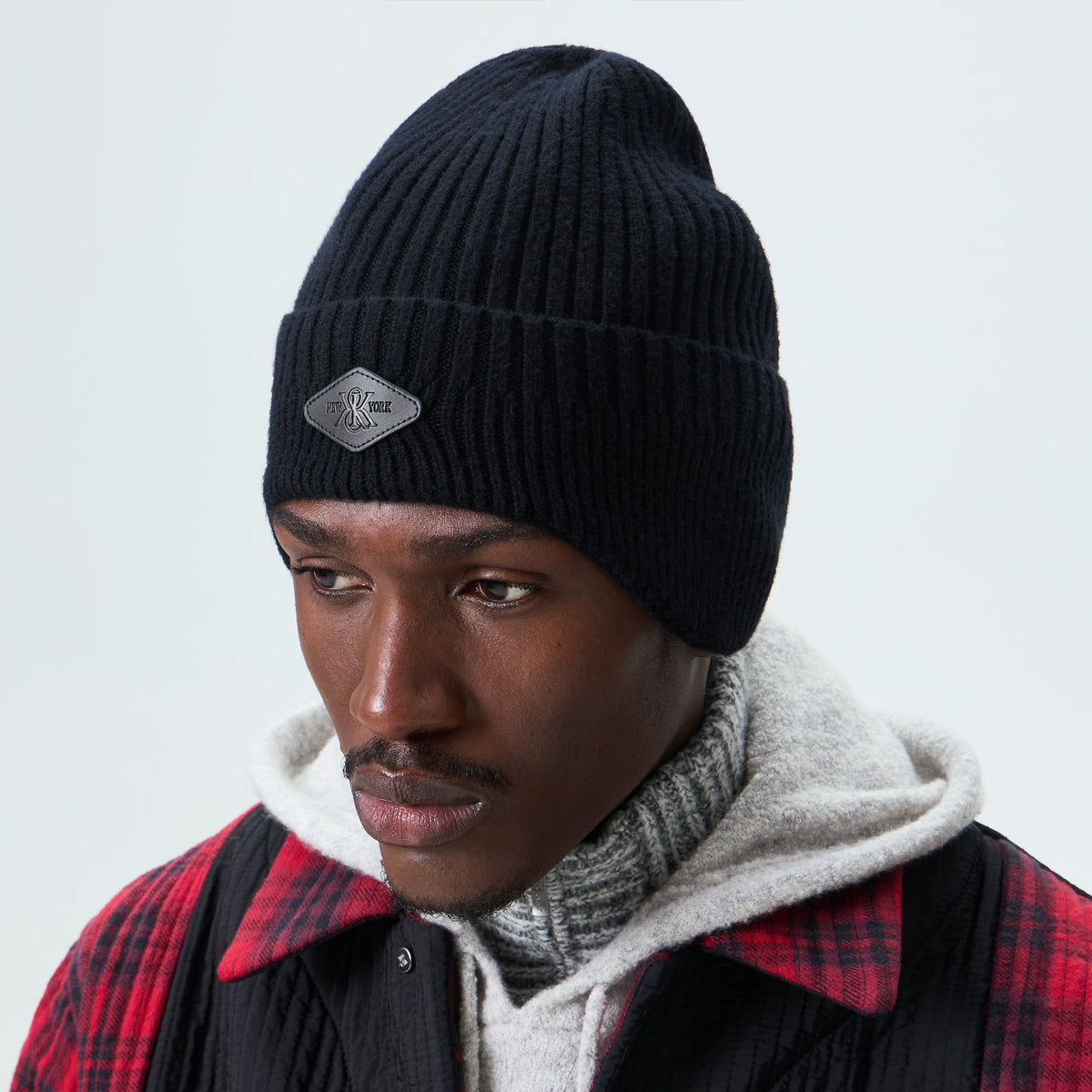 Kith Chunky Knit Earflap Beanie - Black