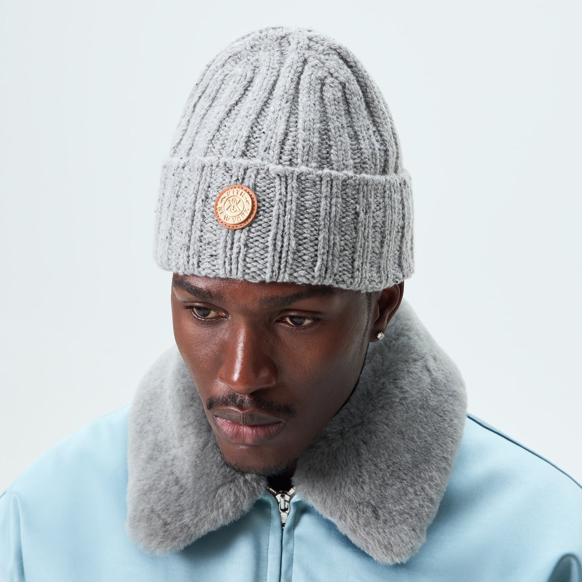 Kith Speckle Yarn Chalet Beanie - Medium Heather Grey