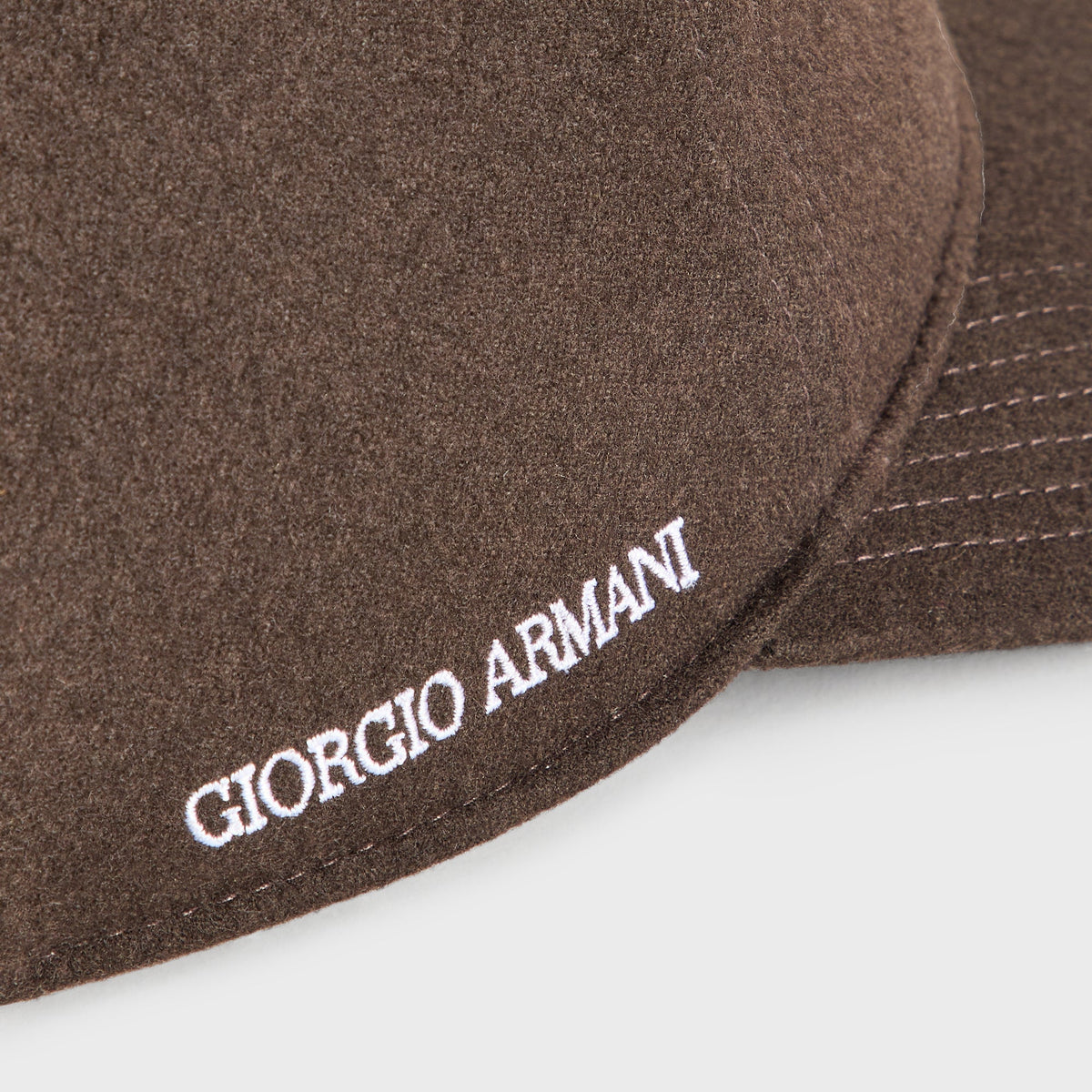 Giorgio Armani & Ronnie Fieg for '47 Wool Deconstructed Franchise LS Fitted Cap - Cacao