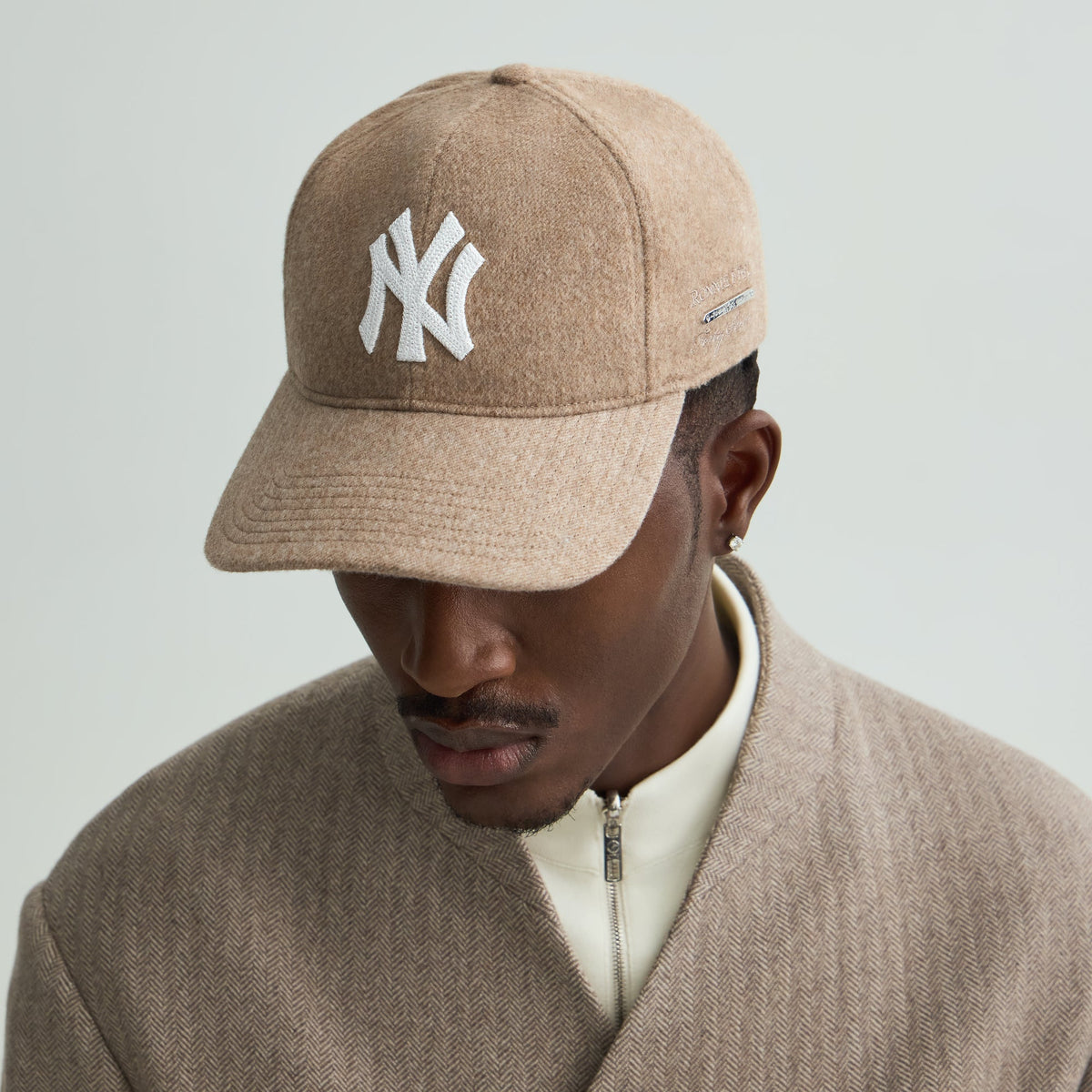 Giorgio Armani & Ronnie Fieg for '47 Cashmere Deconstructed Franchise LS Fitted Cap - Prelude