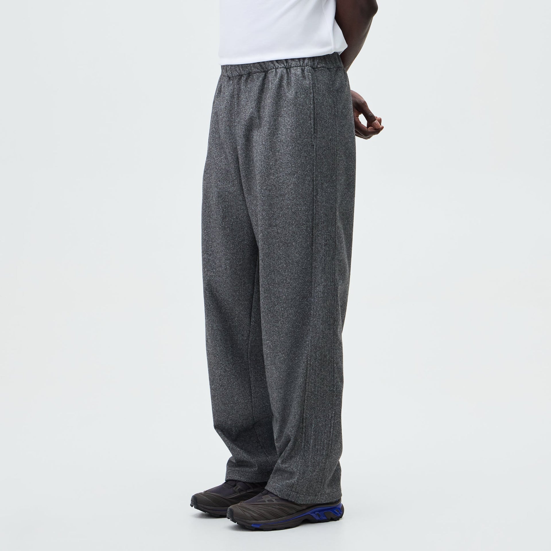&Kin Flannel Jersey Matthias Track Pant - Charcoal Heather
