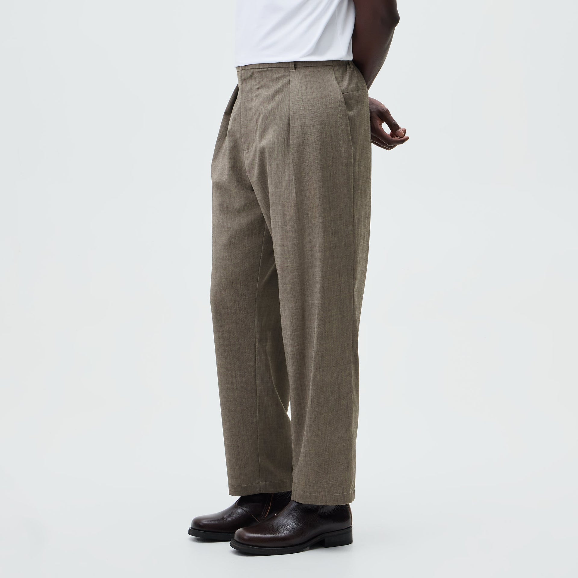 &Kin Tropical Wool Idris Pant - Permanent