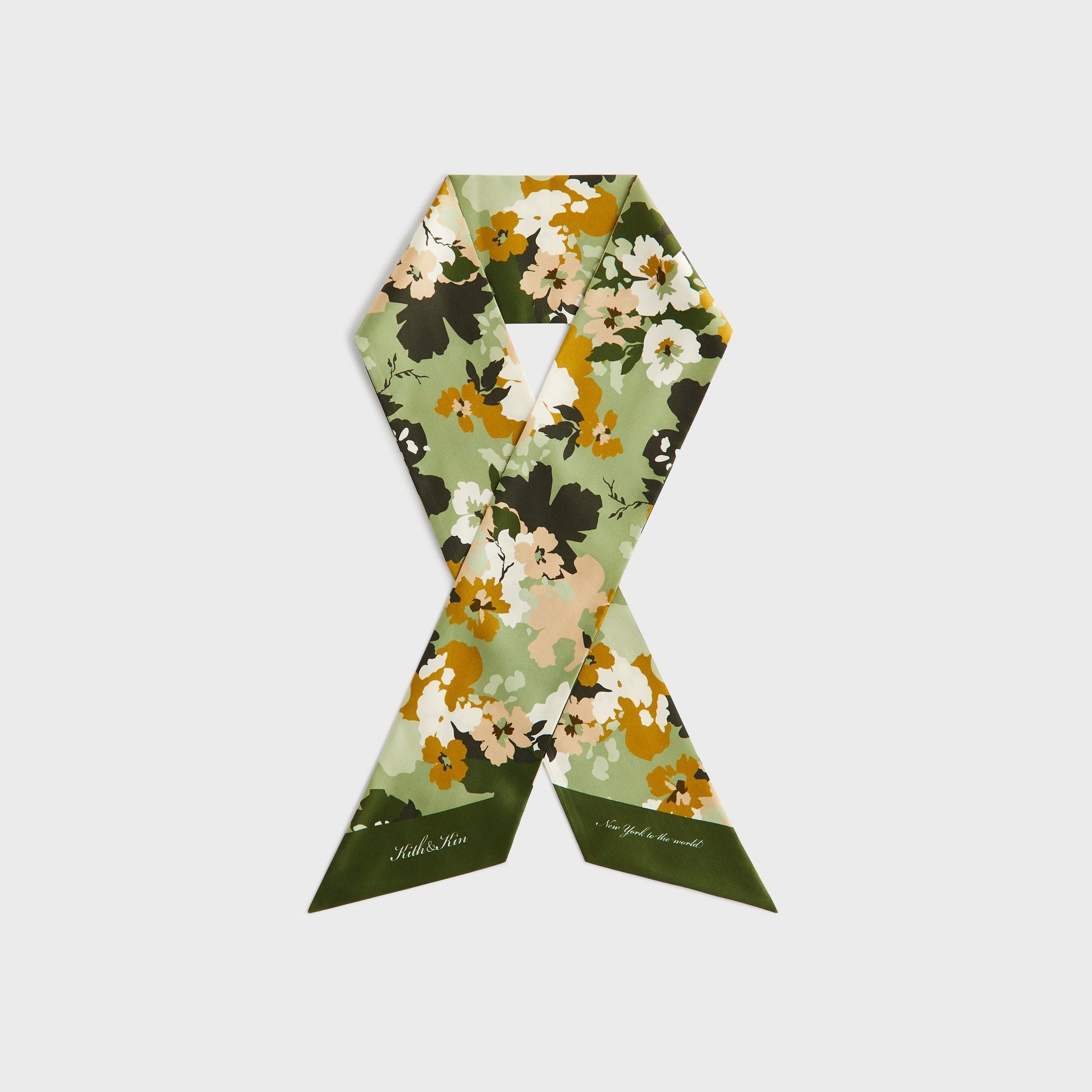 Kith Printed Silk Neck Tie - Sage - PH