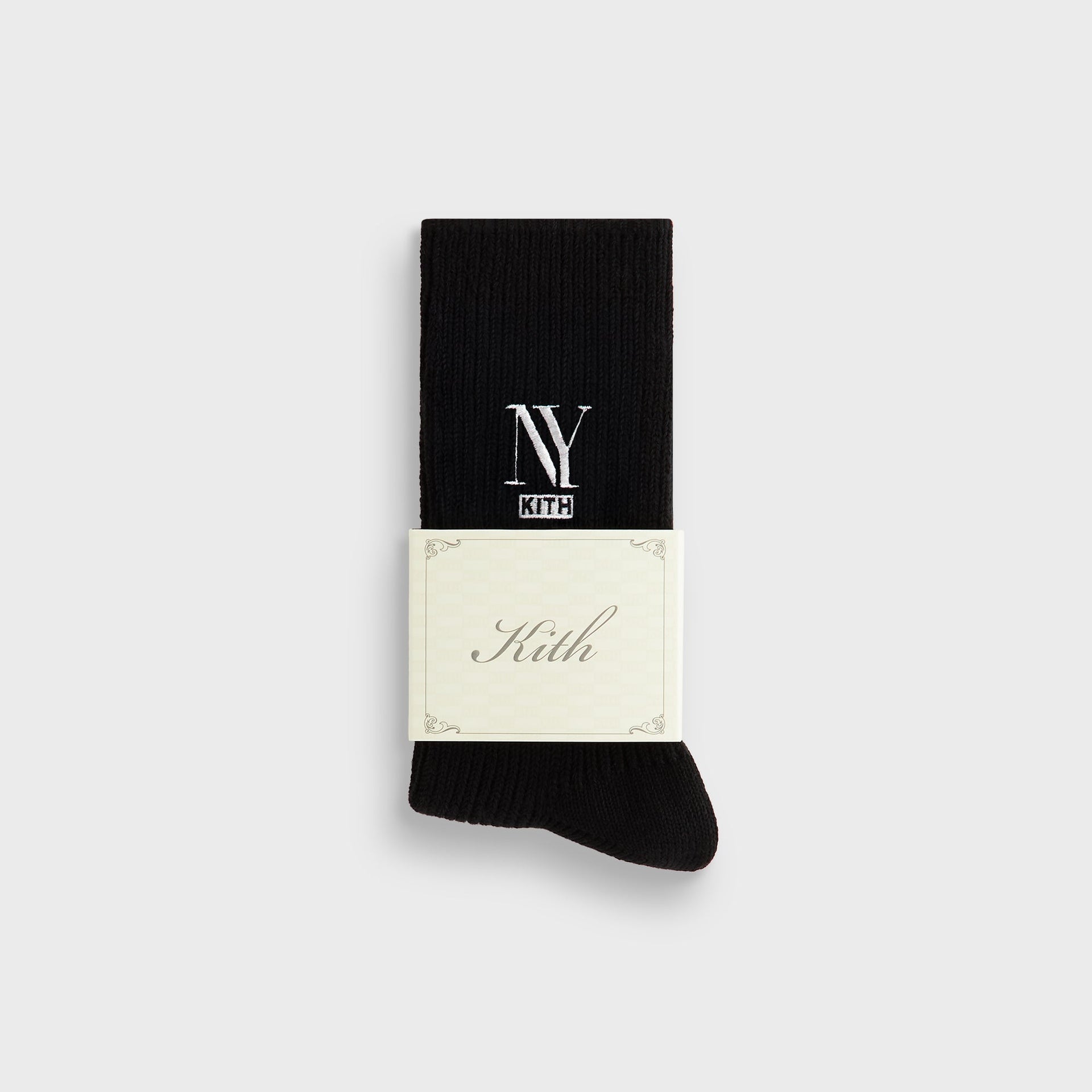 Kith NY Cotton Slouchy Crew Socks - Black - PH