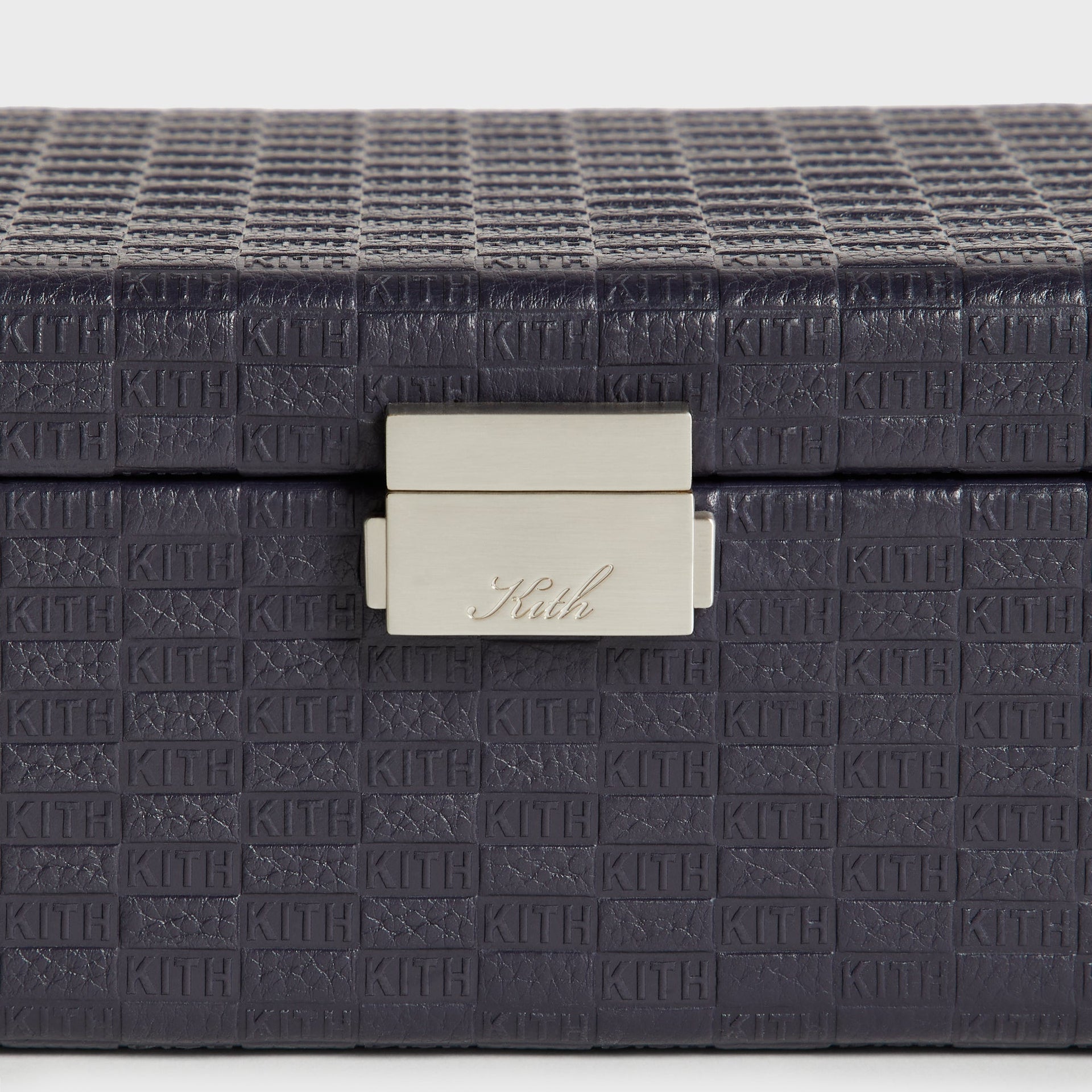 Kith Monogram Tumbled Saffiano Leather Watch Box - Ink - PH