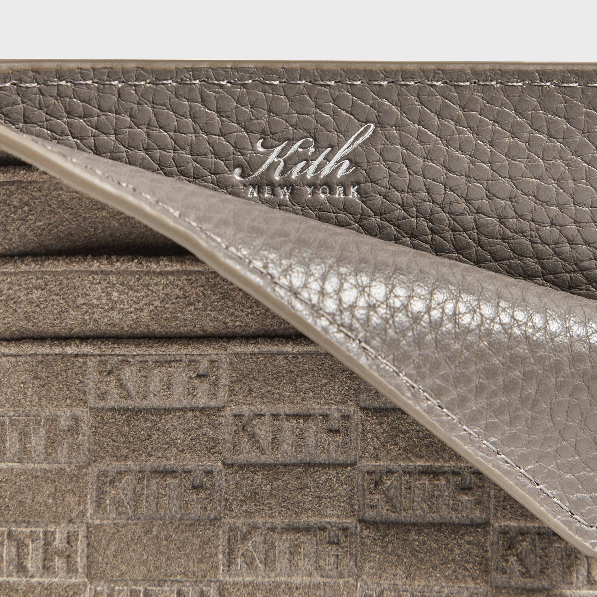 Kith Monogram Suede Cardholder - Java - PH