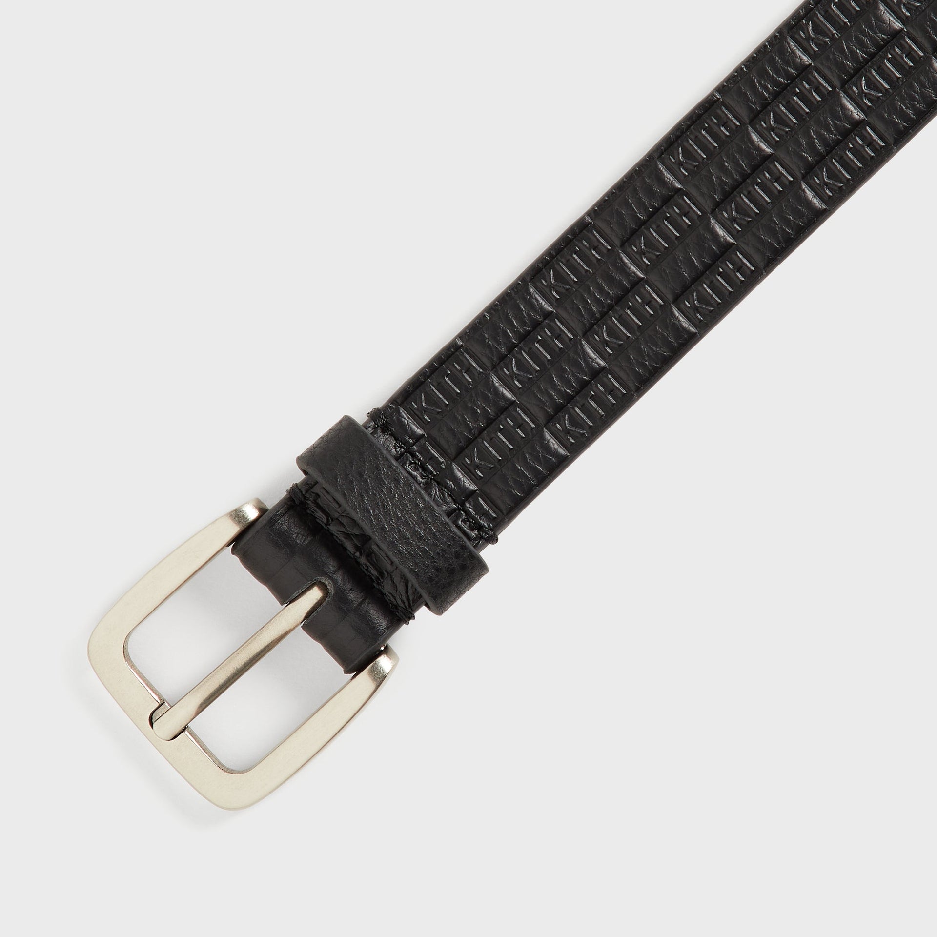 Kith Monogram Tumbled Leather Belt - Black