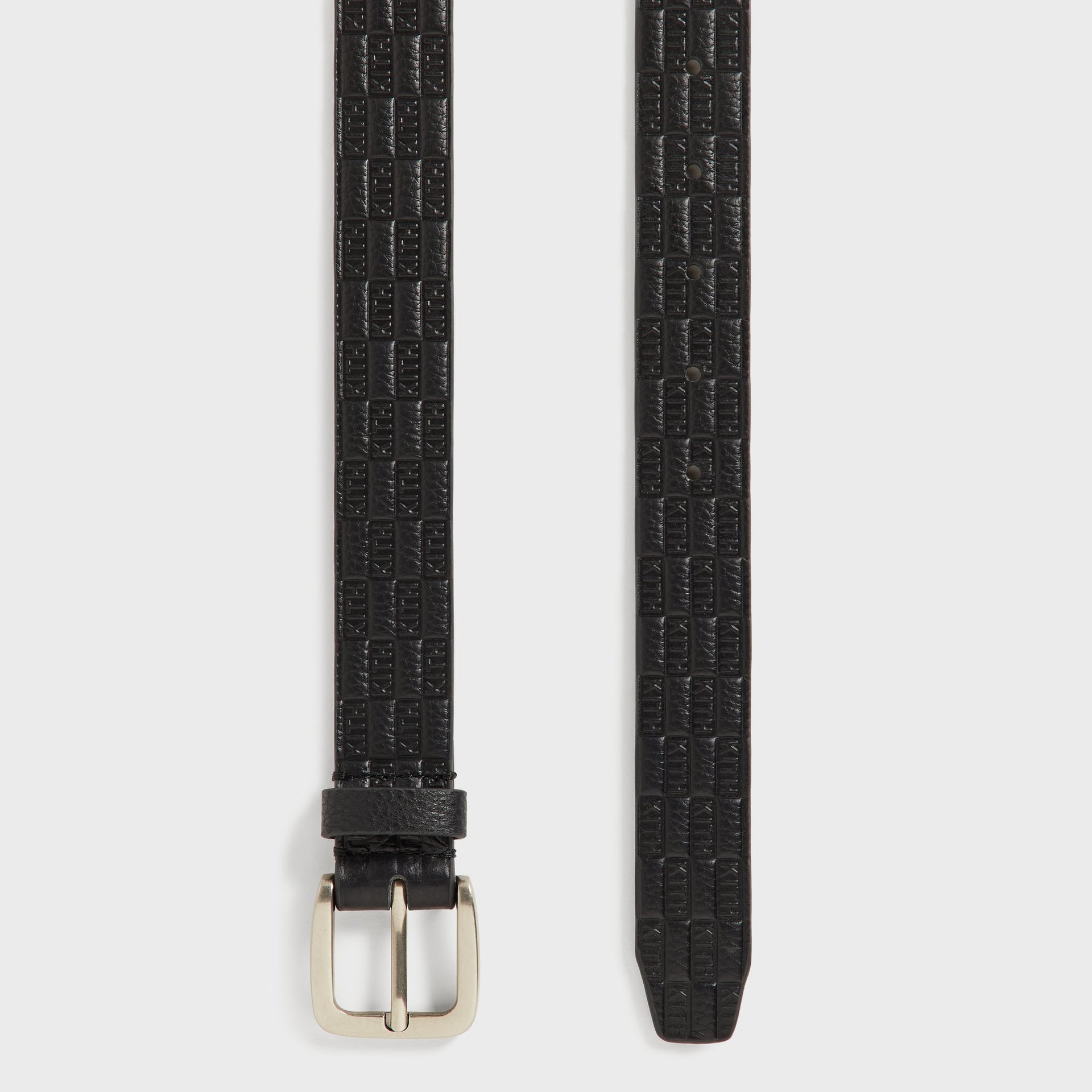 Kith Monogram Tumbled Leather Belt - Black