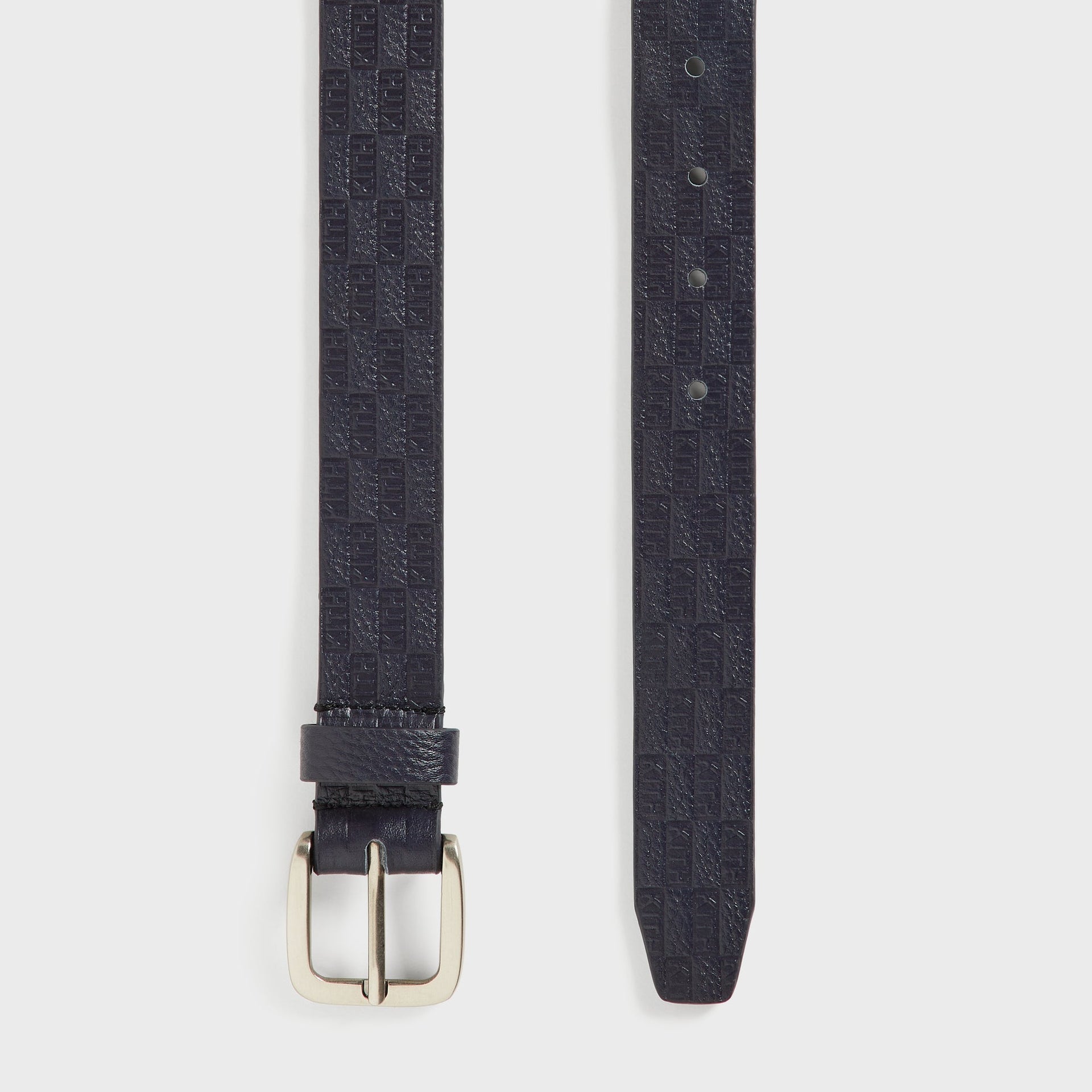Kith Monogram Tumbled Leather Belt - Ink
