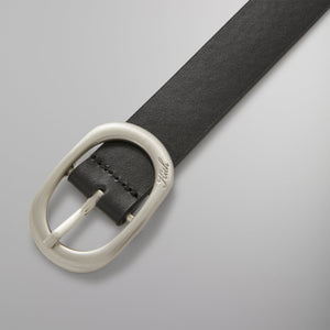 Kith Round Buckle Leather Belt - Black PH