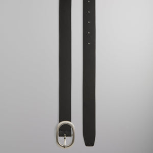 Kith Round Buckle Leather Belt - Black PH