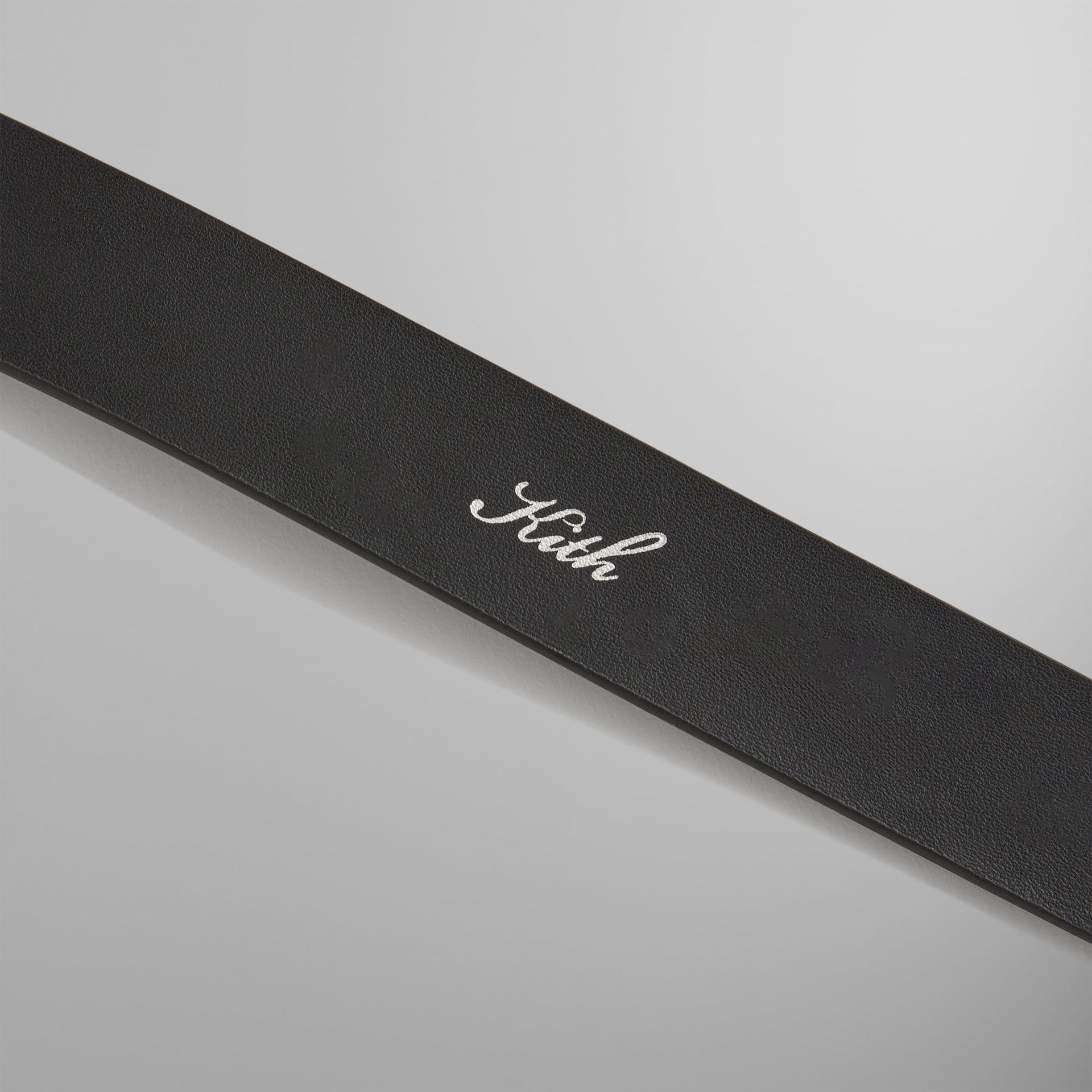 Kith Round Buckle Leather Belt - Black