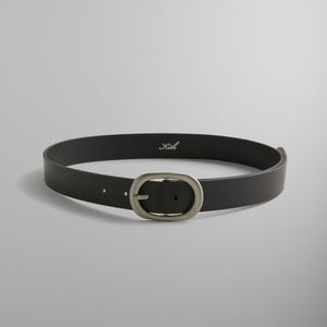 Kith Round Buckle Leather Belt - Black PH